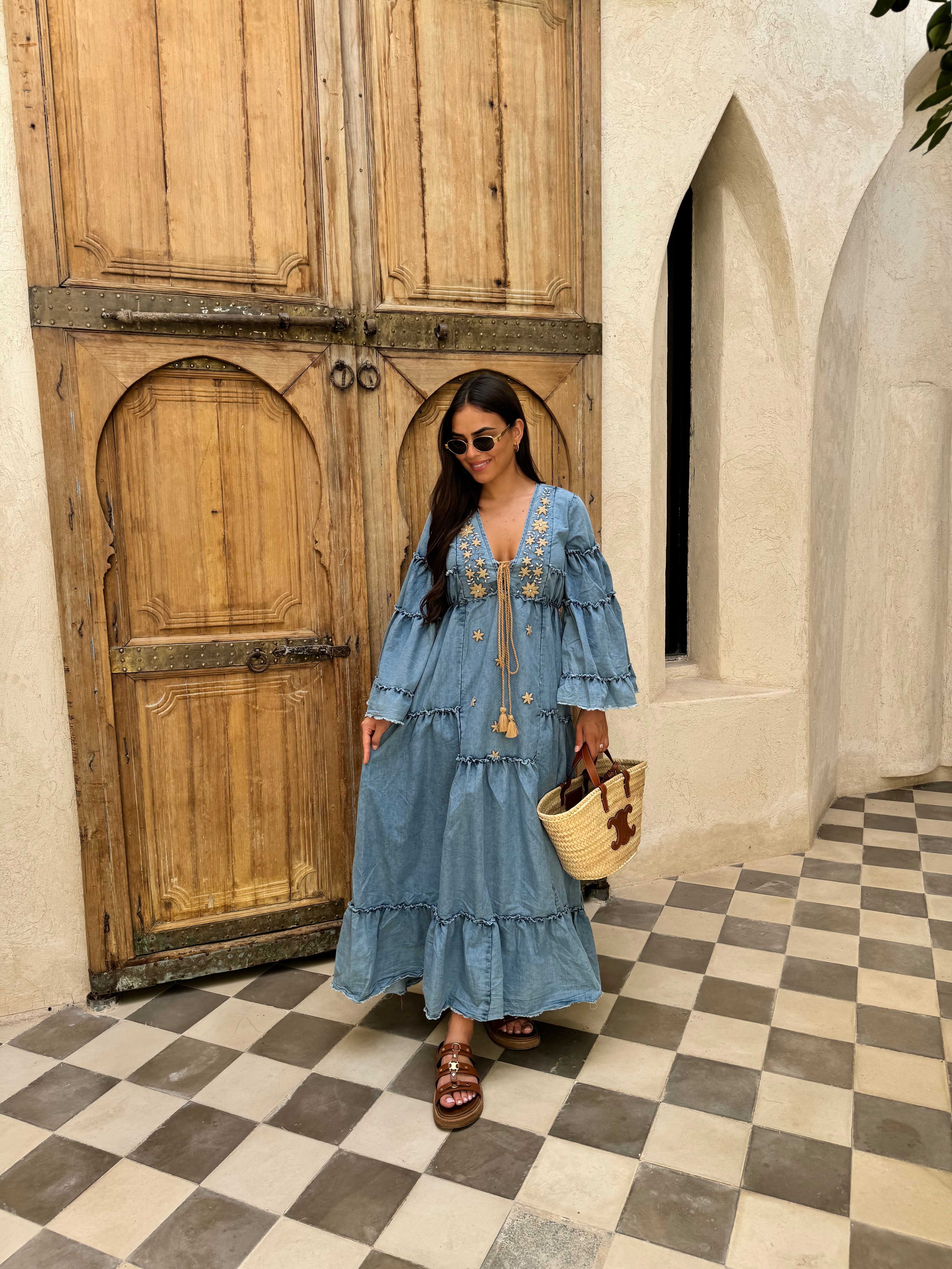 Robe JEAN bleue (L6159)