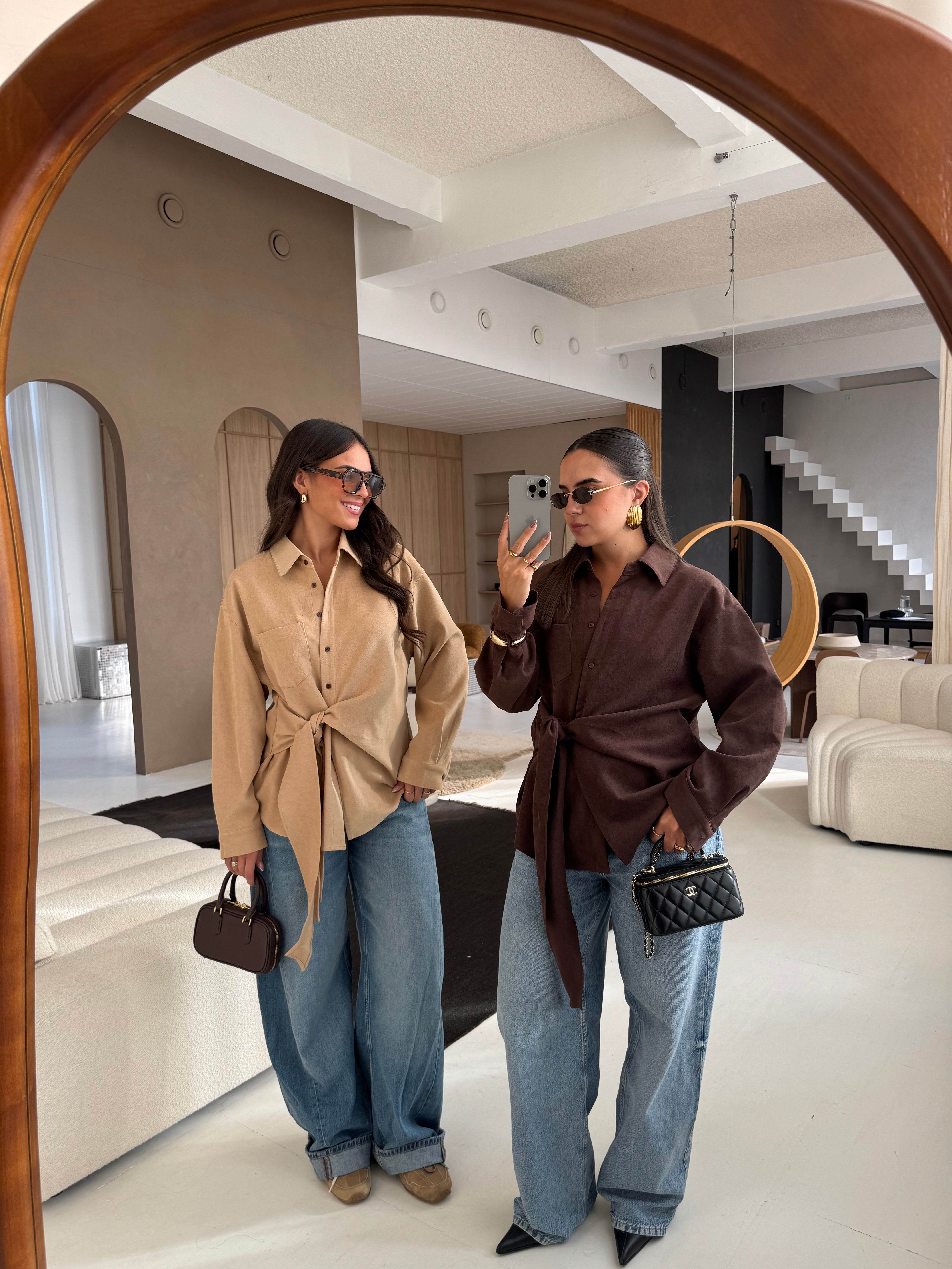 Chemise à nouer camel (MA7739)