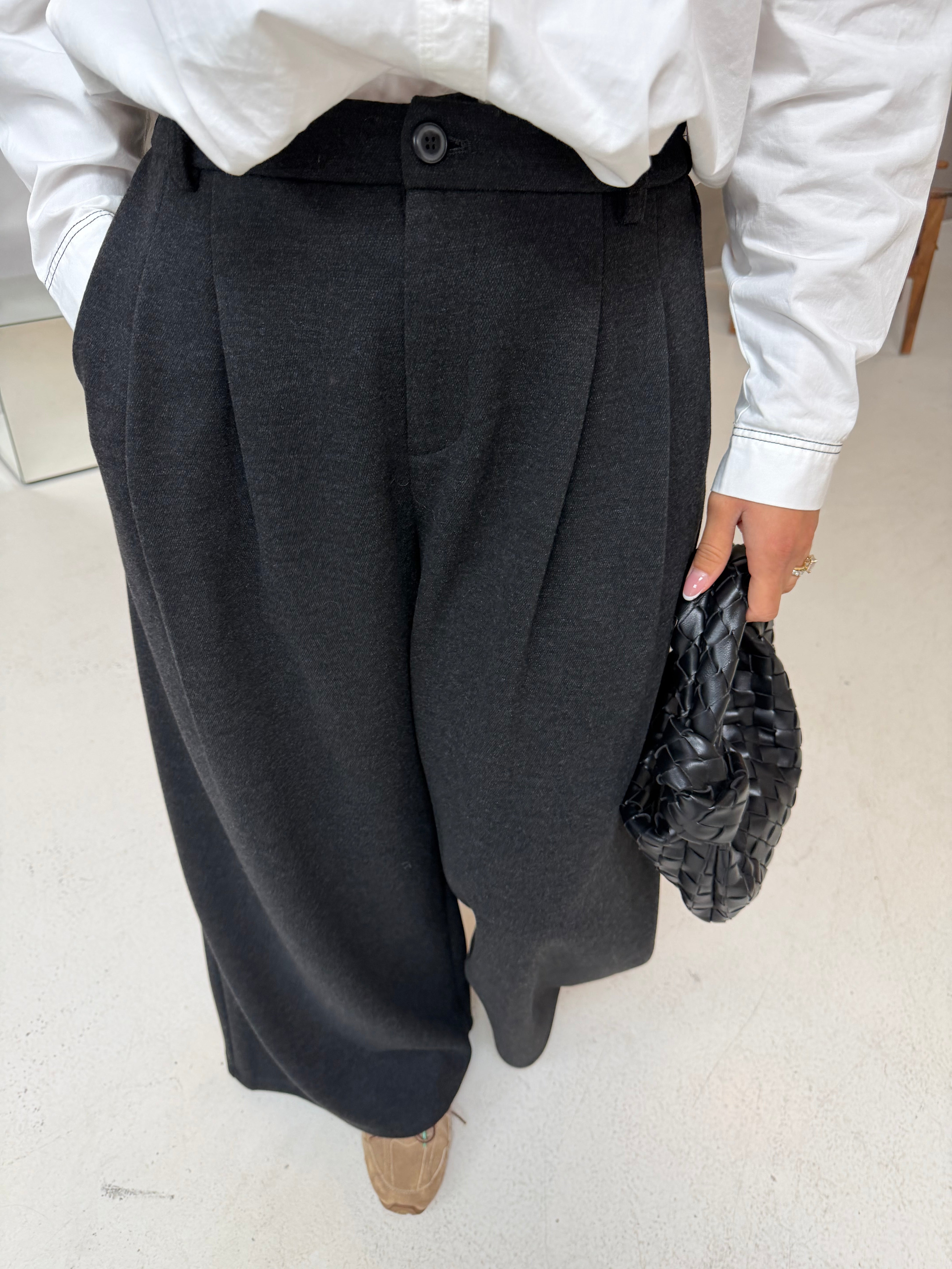 Pantalon FLARE épais gris  (D27932)