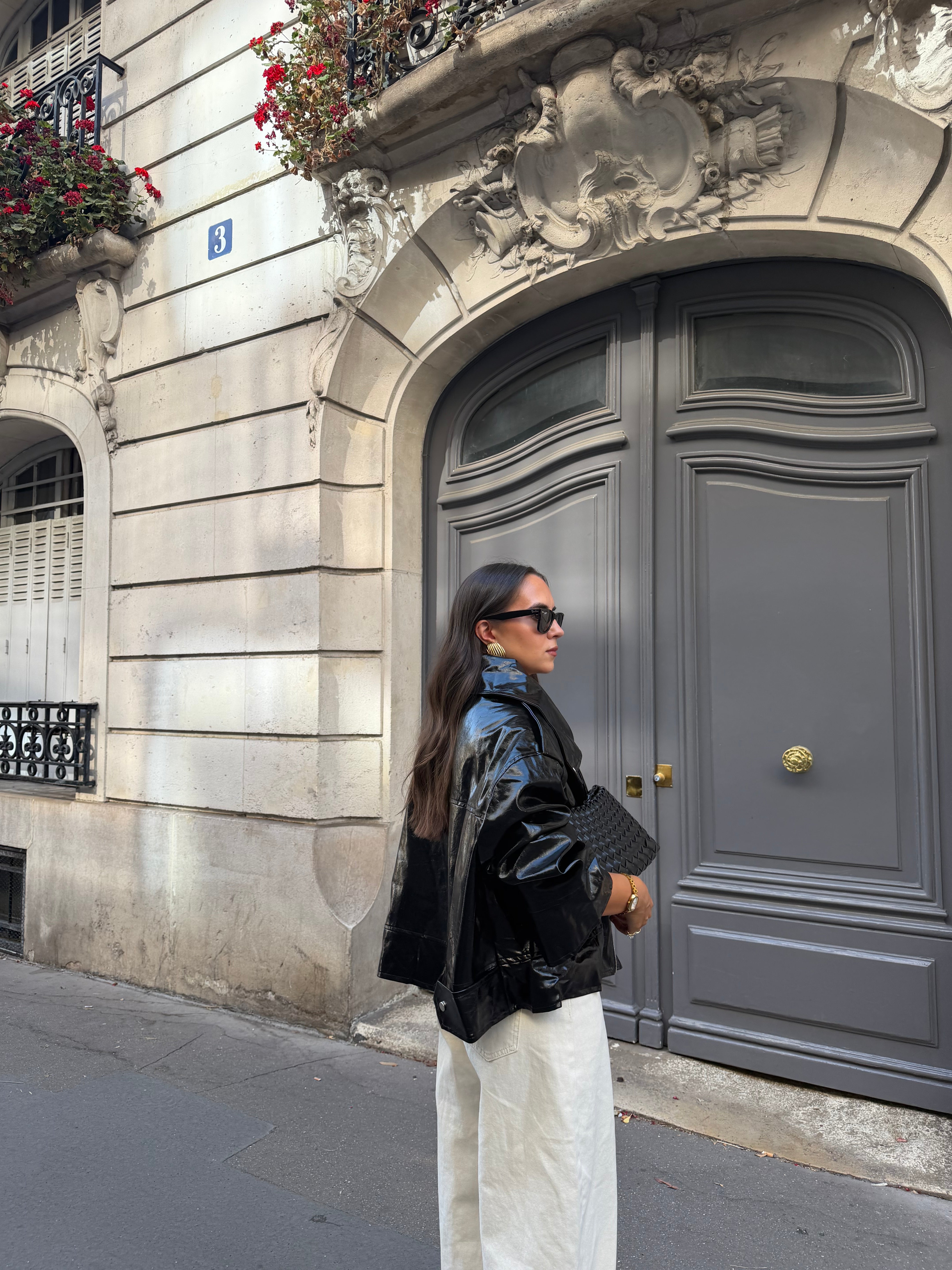 Veste HYPE simili cuir noir (2688-15)