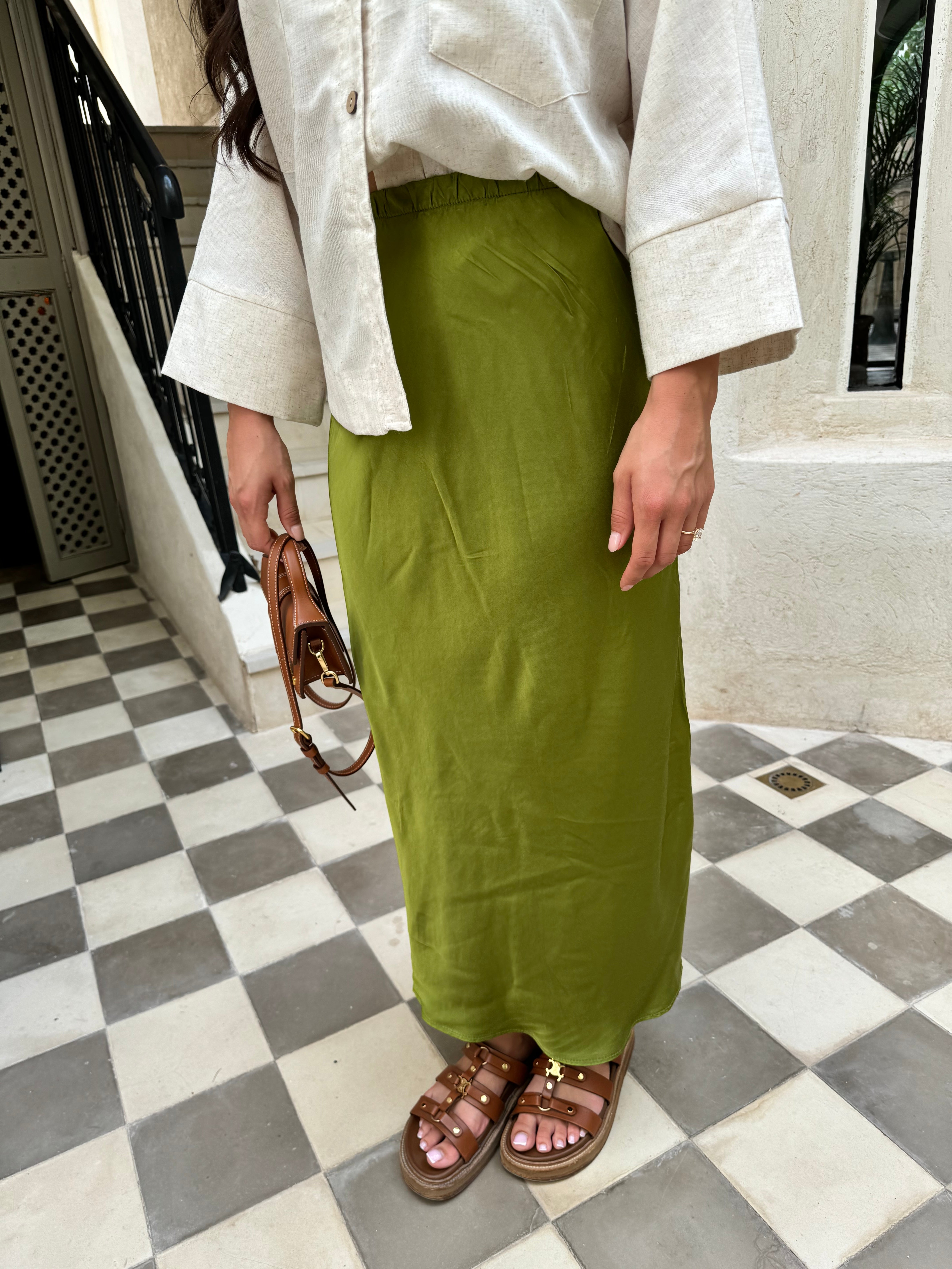 SENS anise green skirt