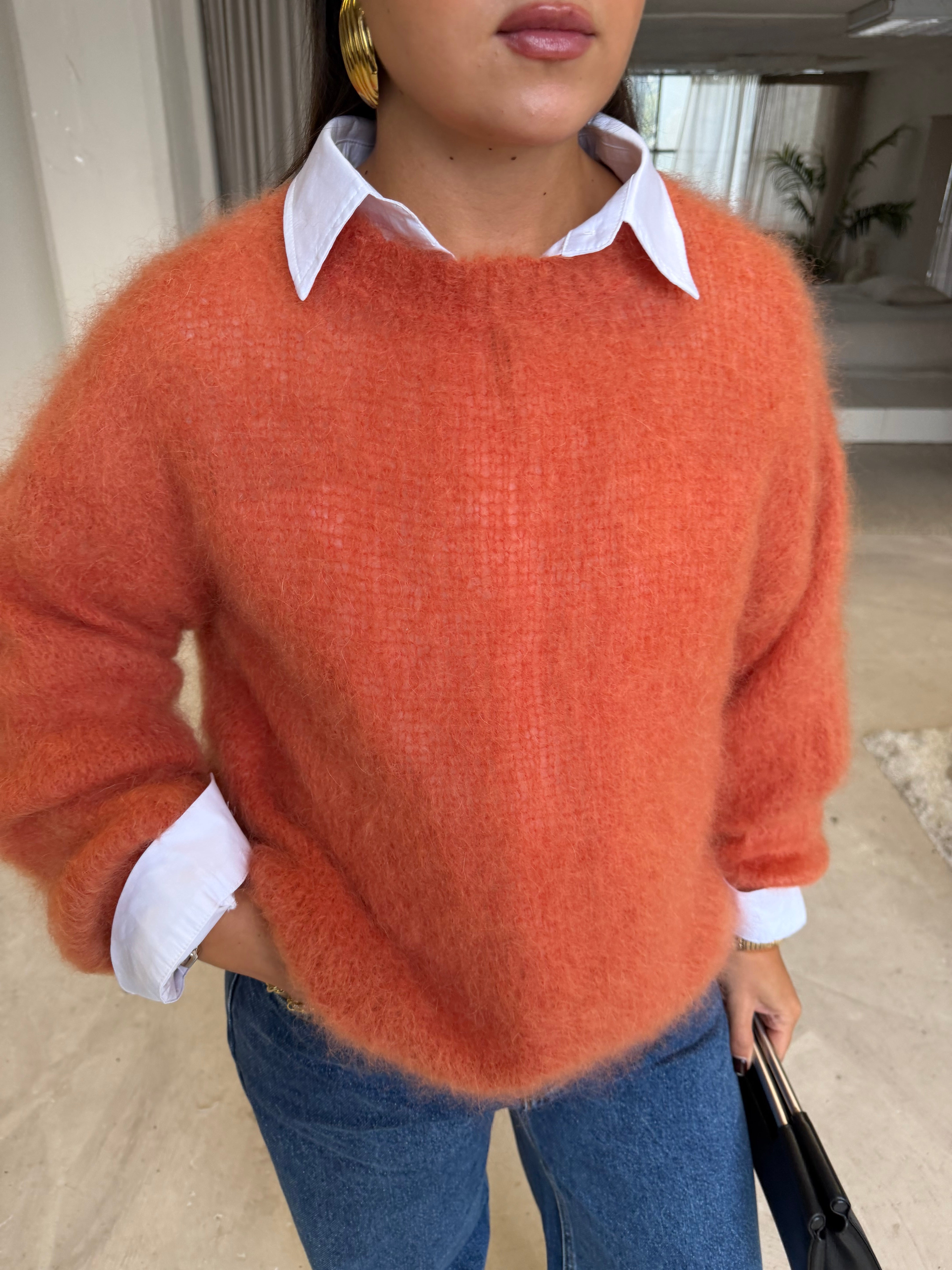 Pull KID mohair orange (28007)