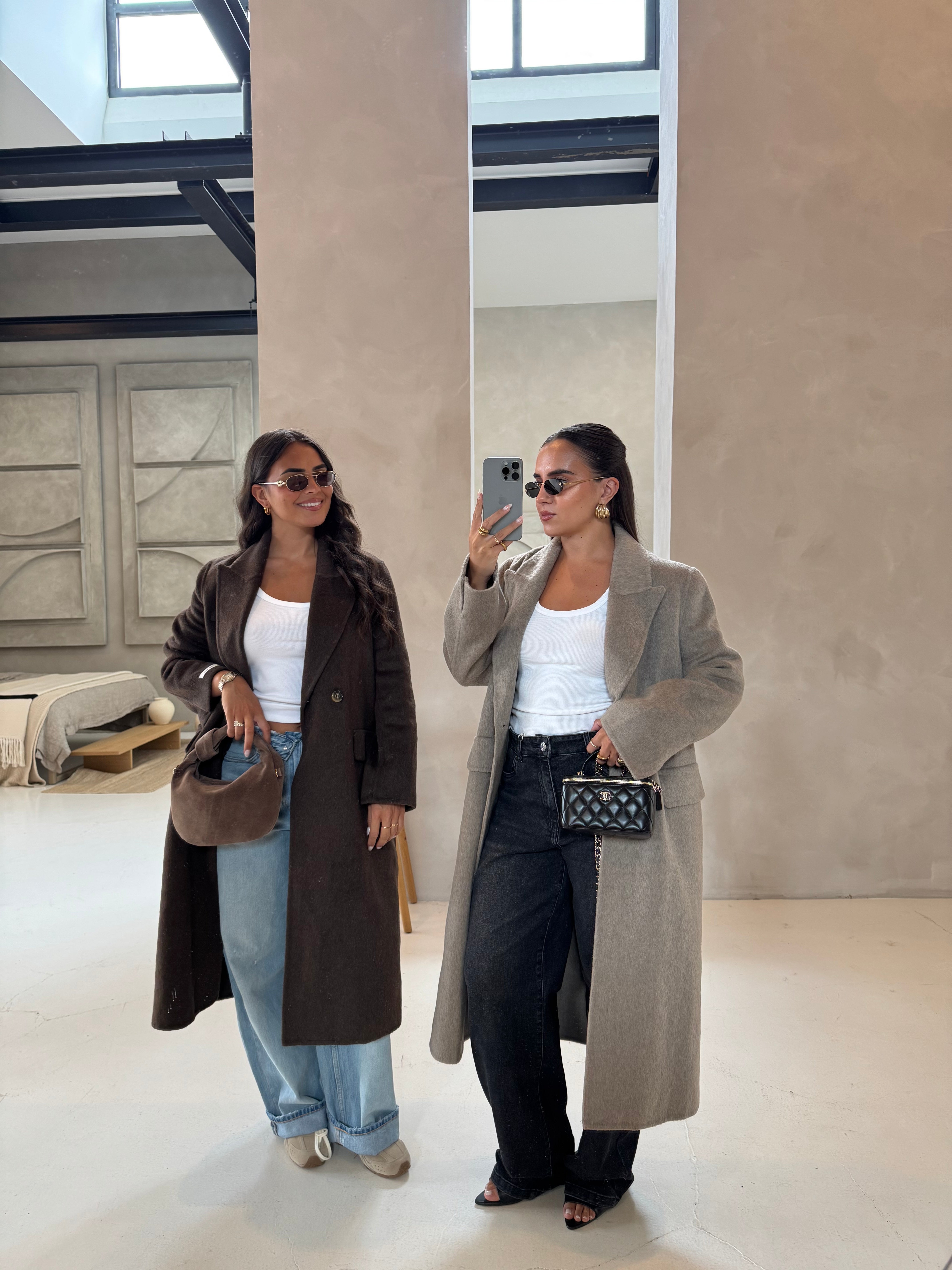 Manteau MK laine taupe