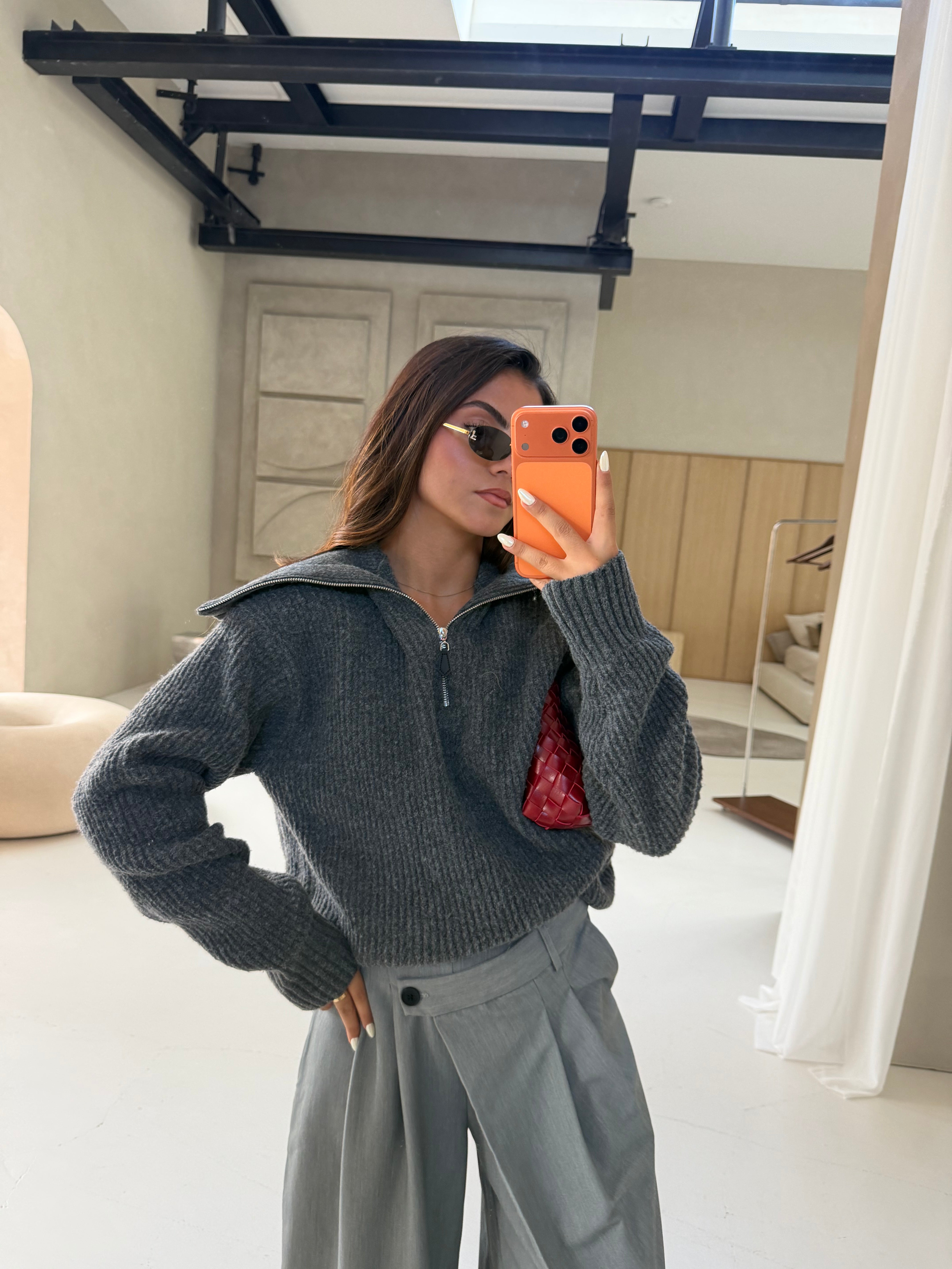 Pull zip gris (FLP097)