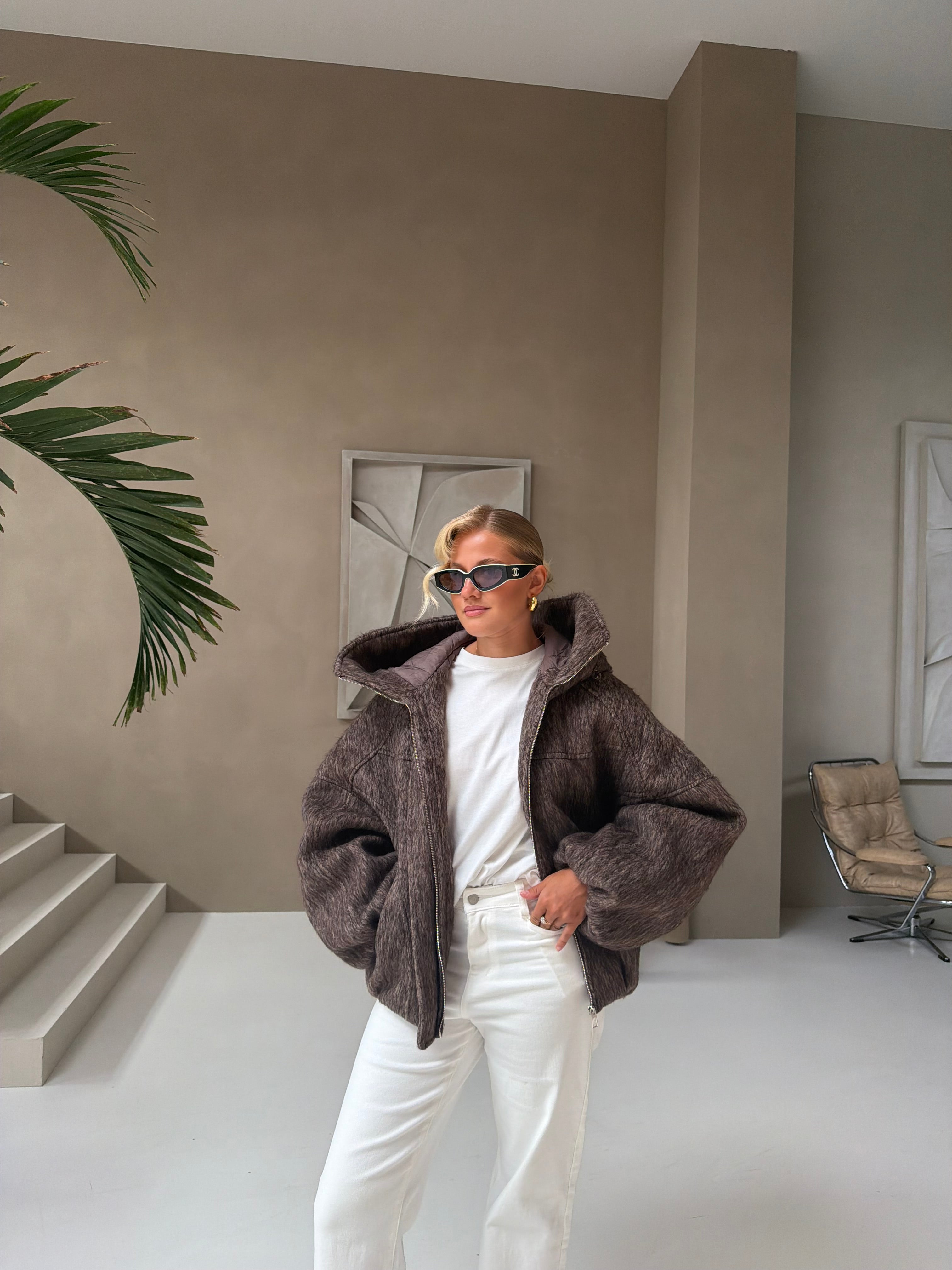 Manteau MINAYA taupe (JZ010)