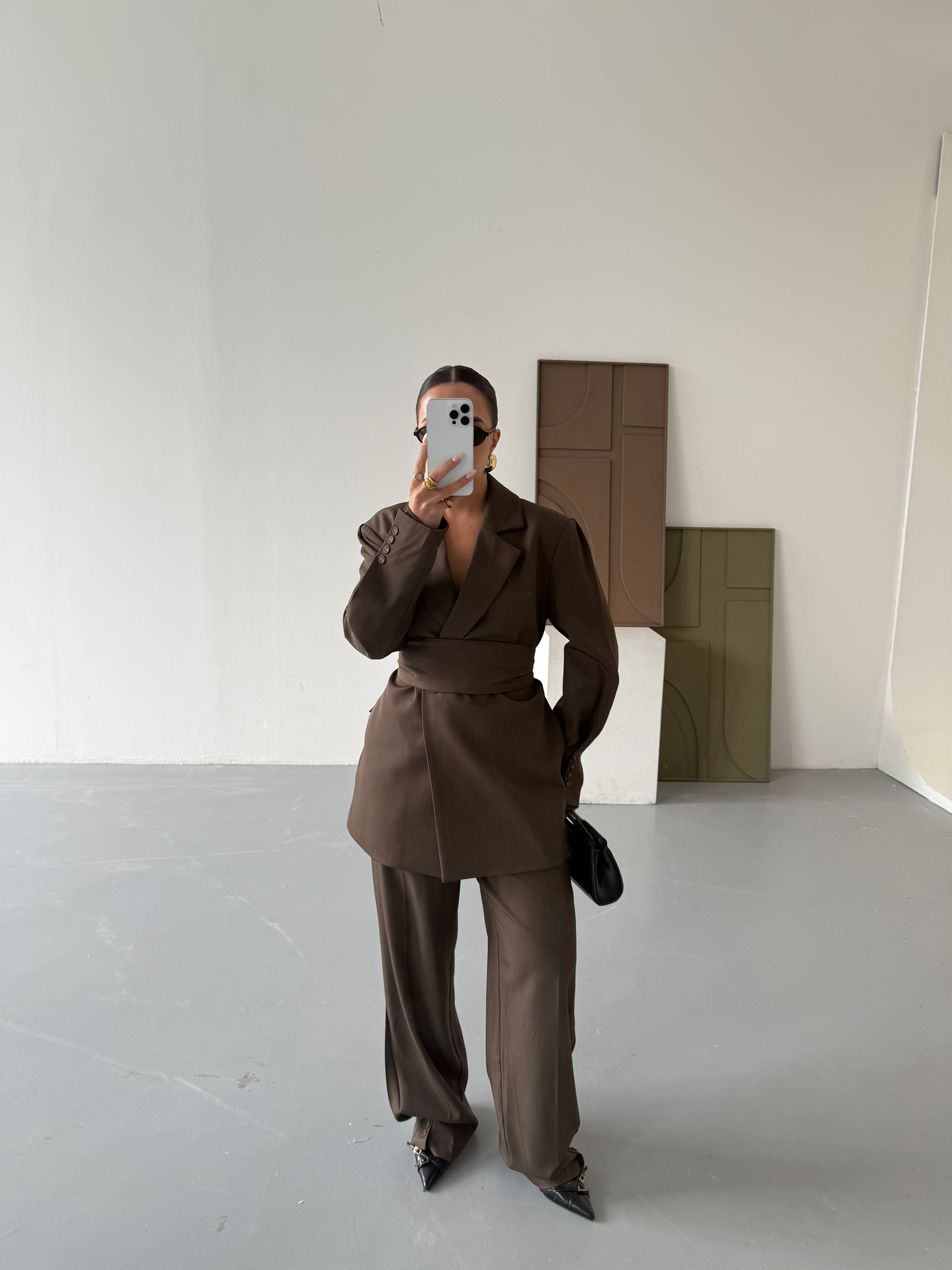 Ensemble CHIC tailleur marron (W24727)