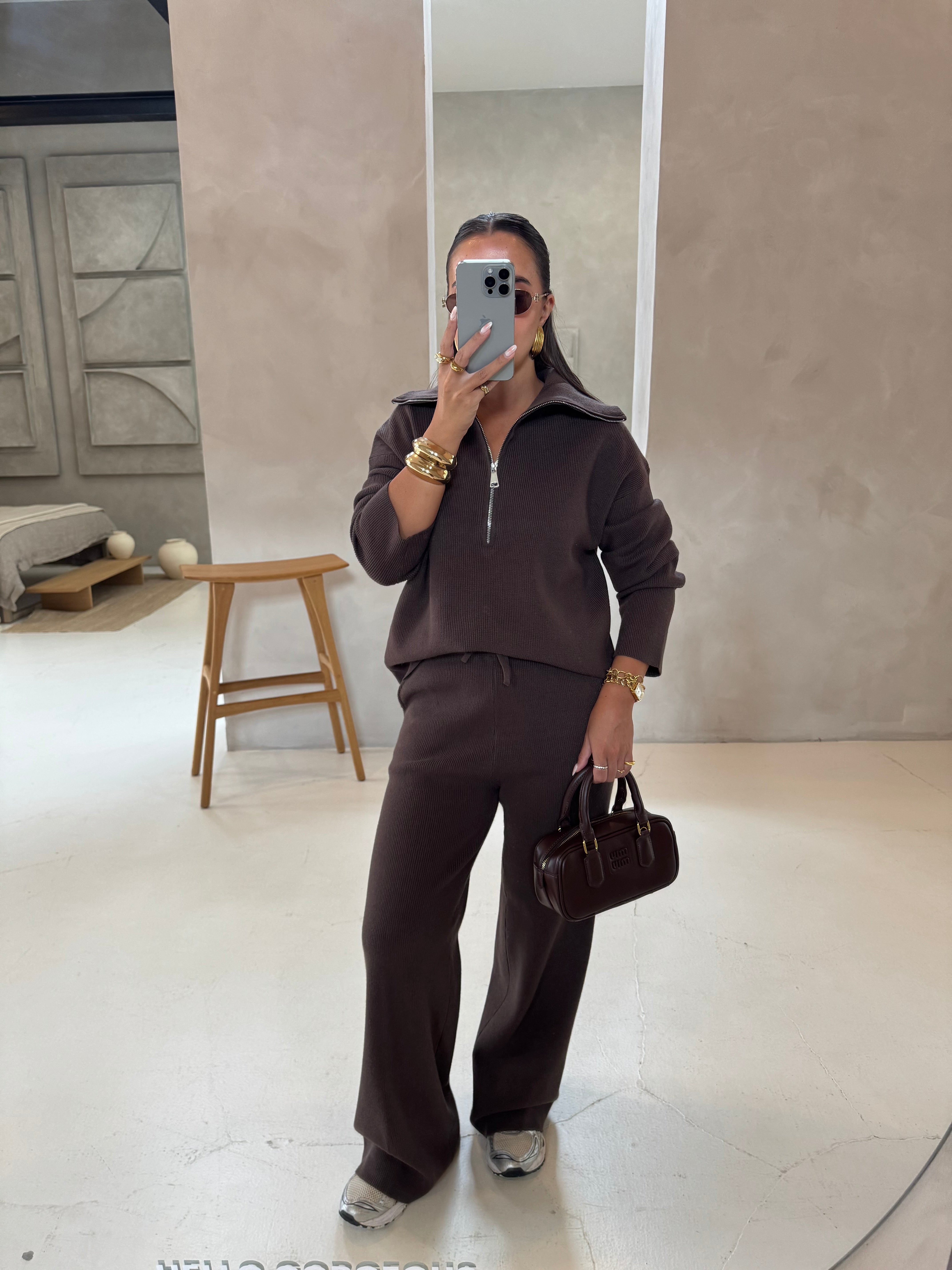 Ensemble ZIP marron (H889)