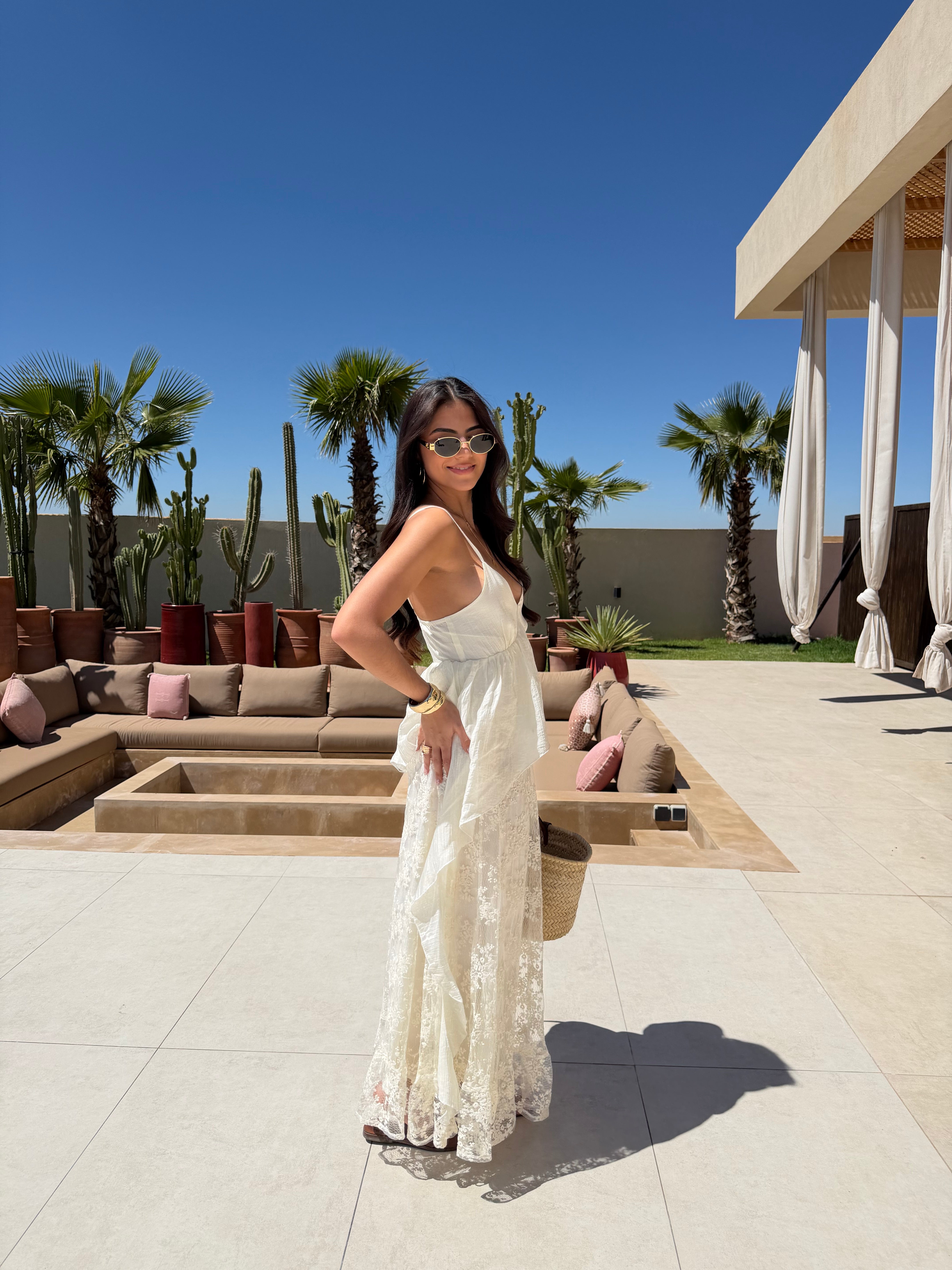 Robe TINA dentelle crème (K9-08)