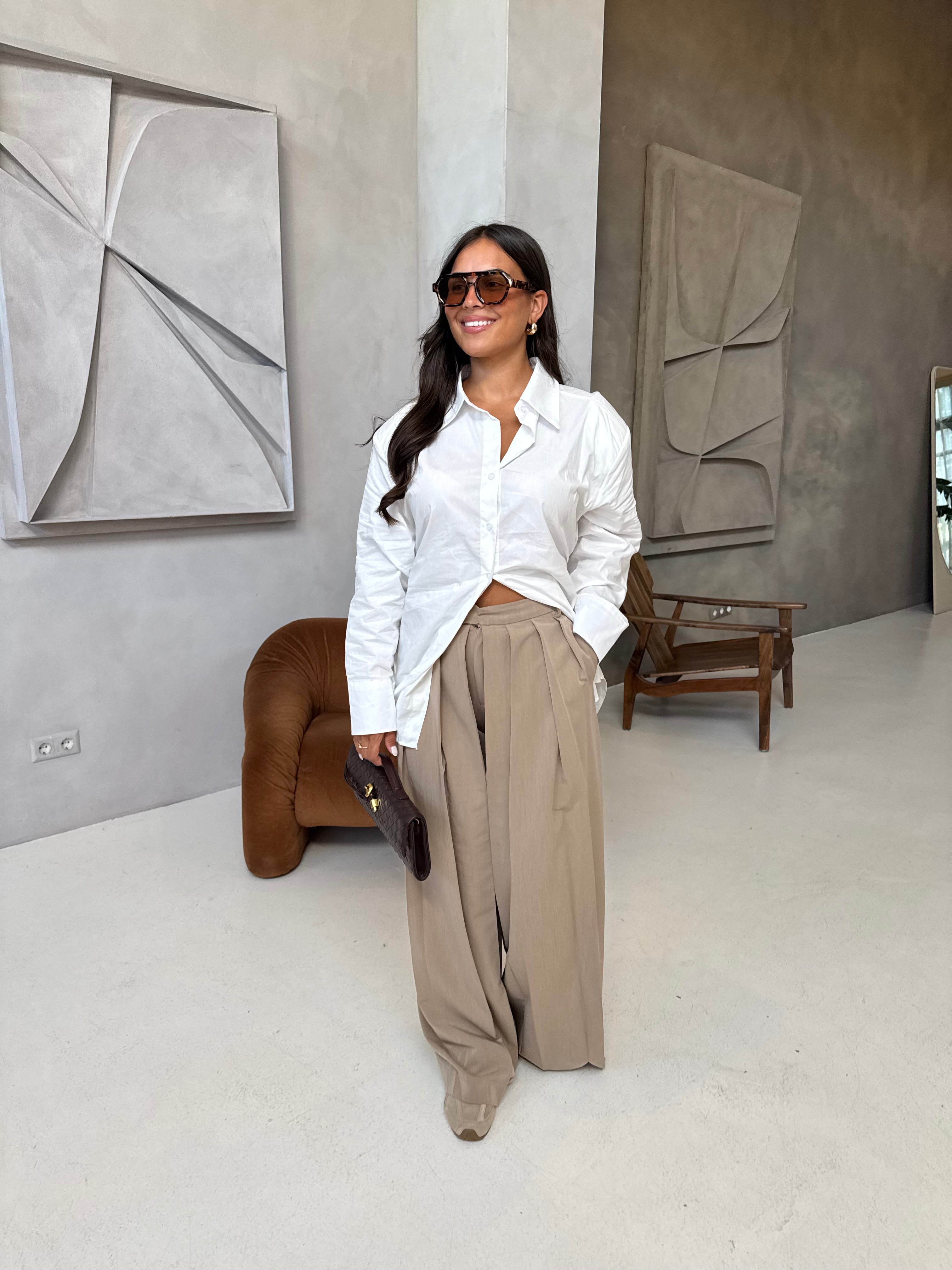 Pantalon plissé  beige (JY5102)