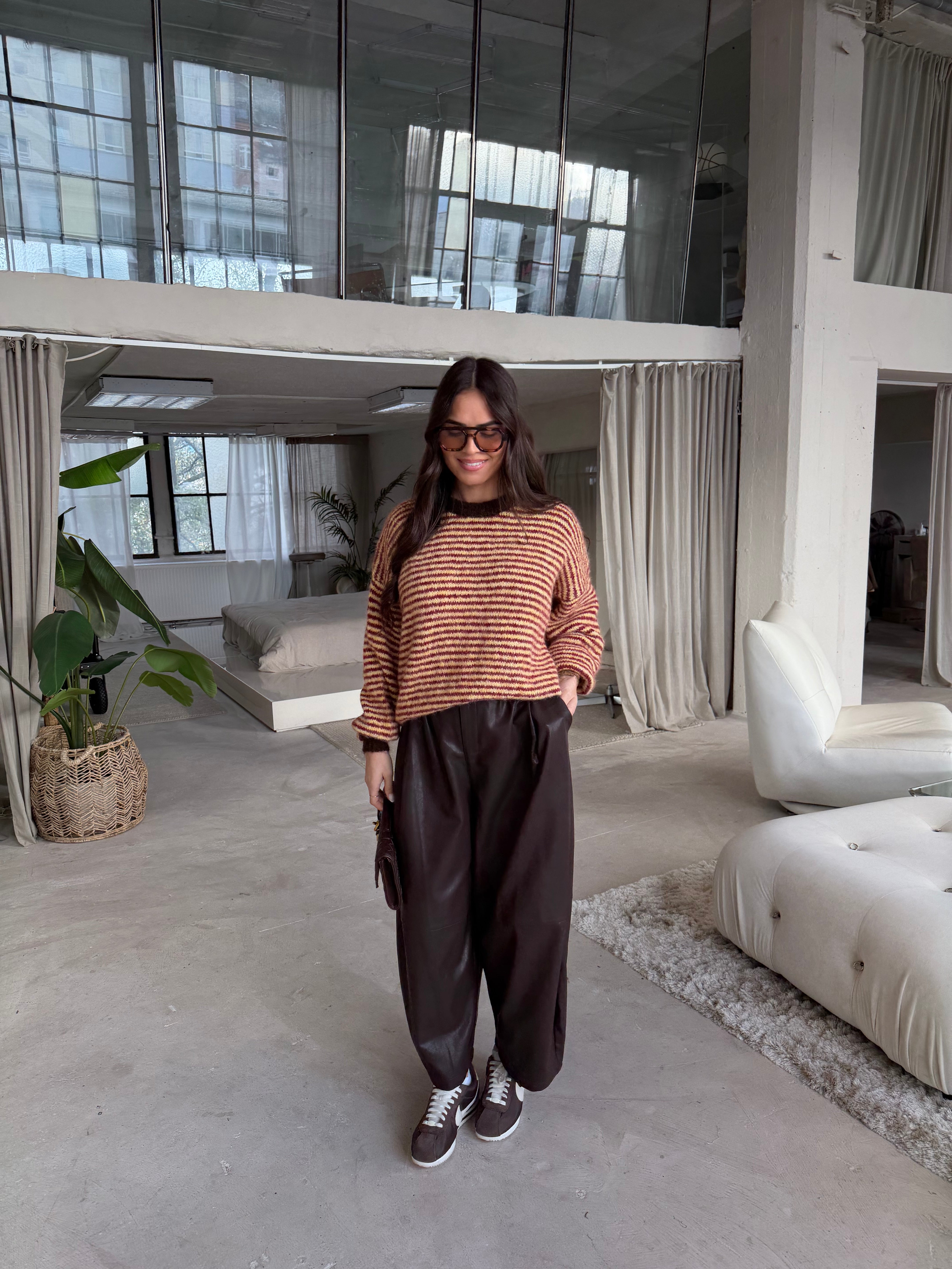 Pull VANIA orange marron