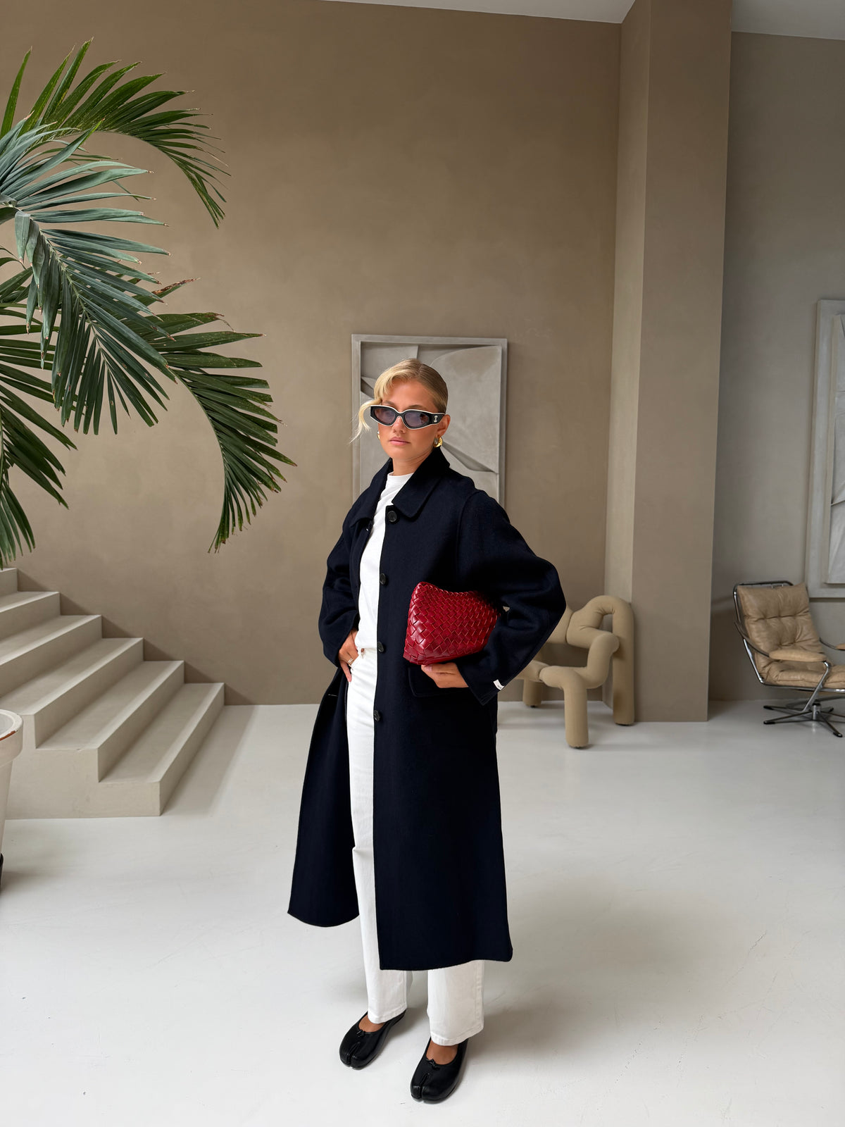 Manteau LANA laine bleu marine