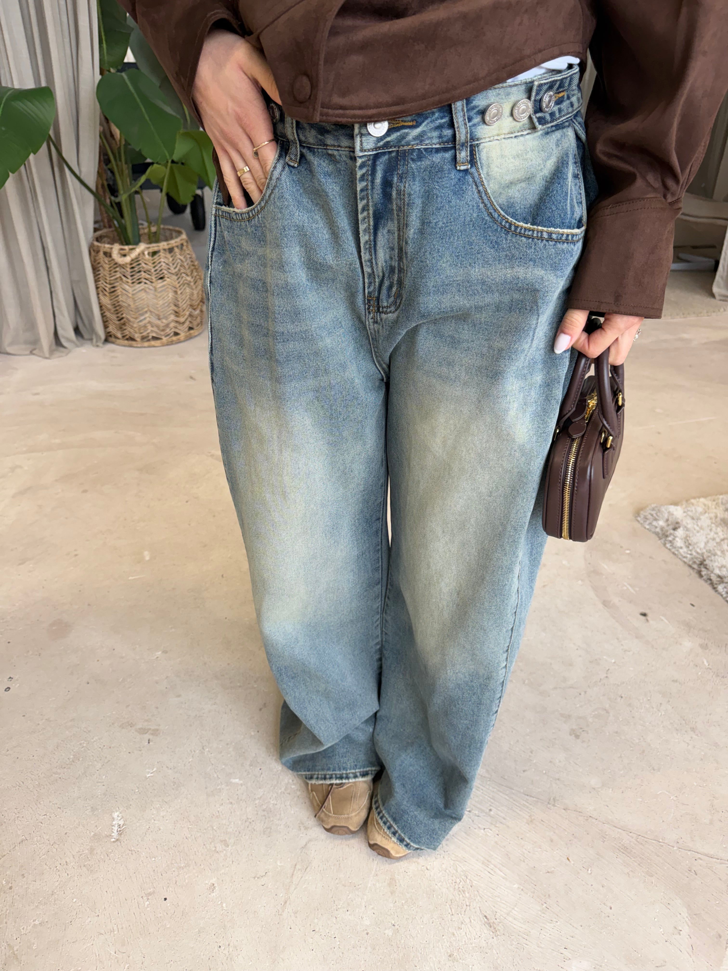 Jean OVERSIZE bleu claire (P10221)