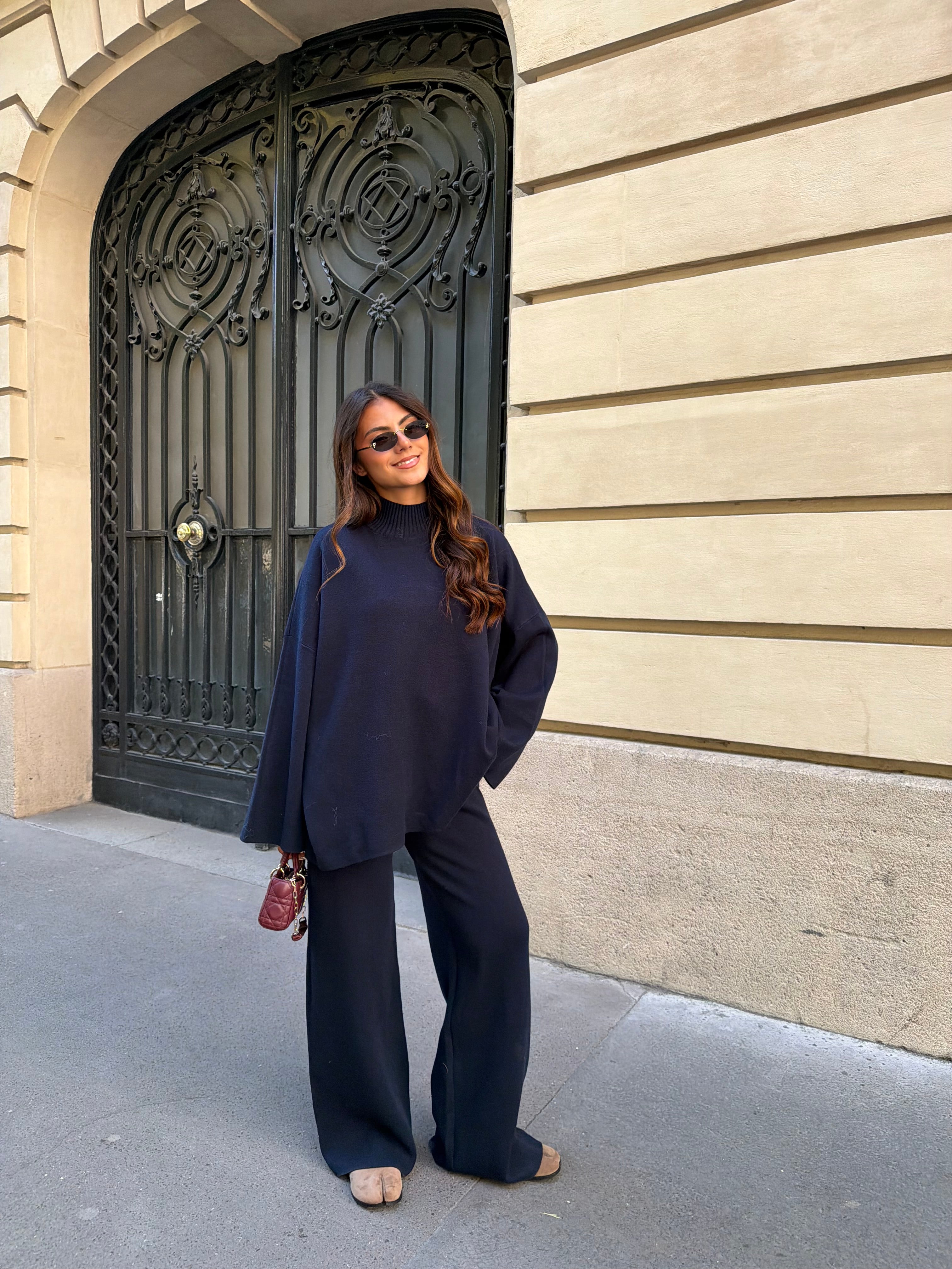 Ensemble maille bleue marine (LC425)