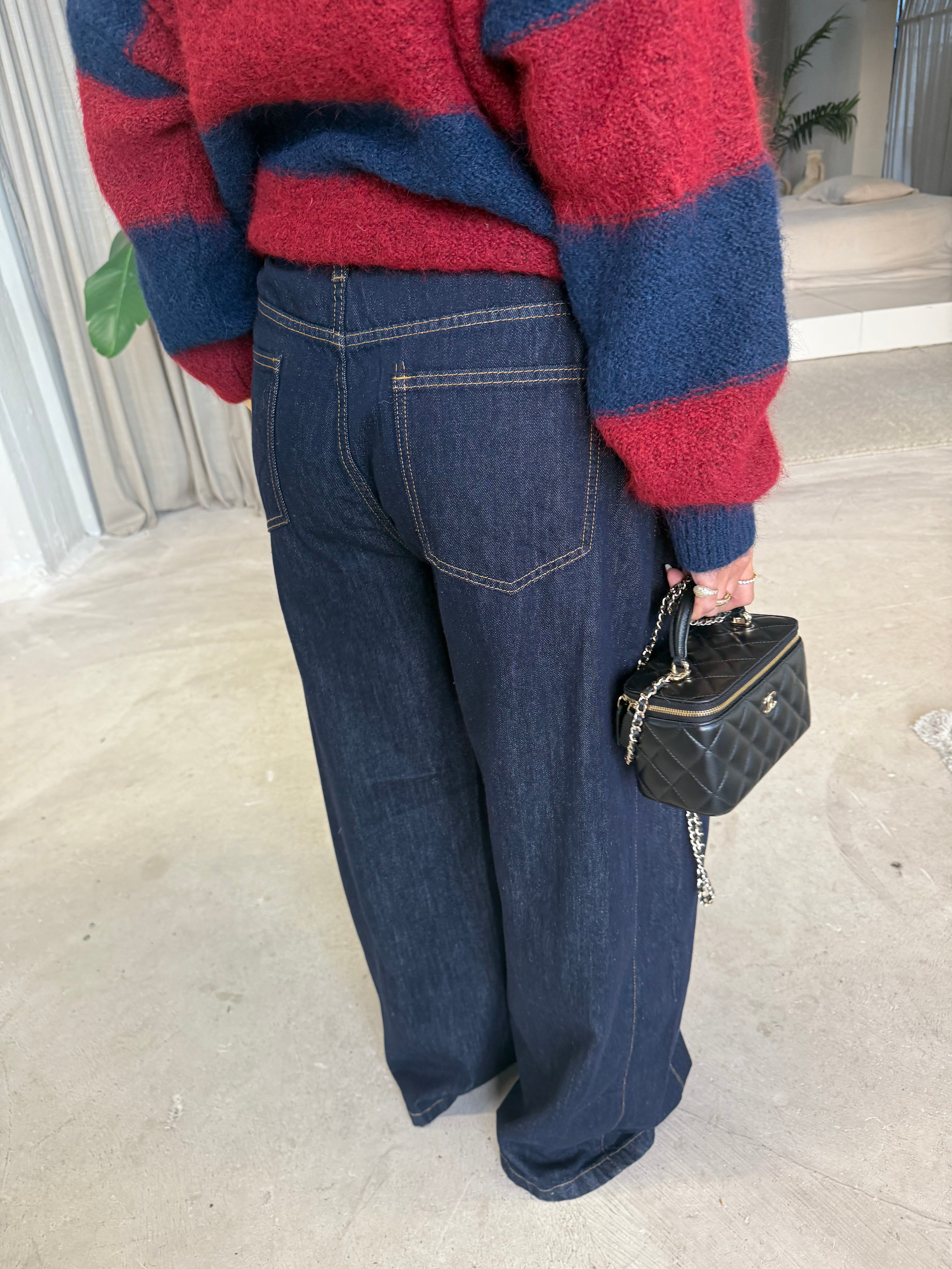 Pantalon OVERSIZE bleu brut (P10221)