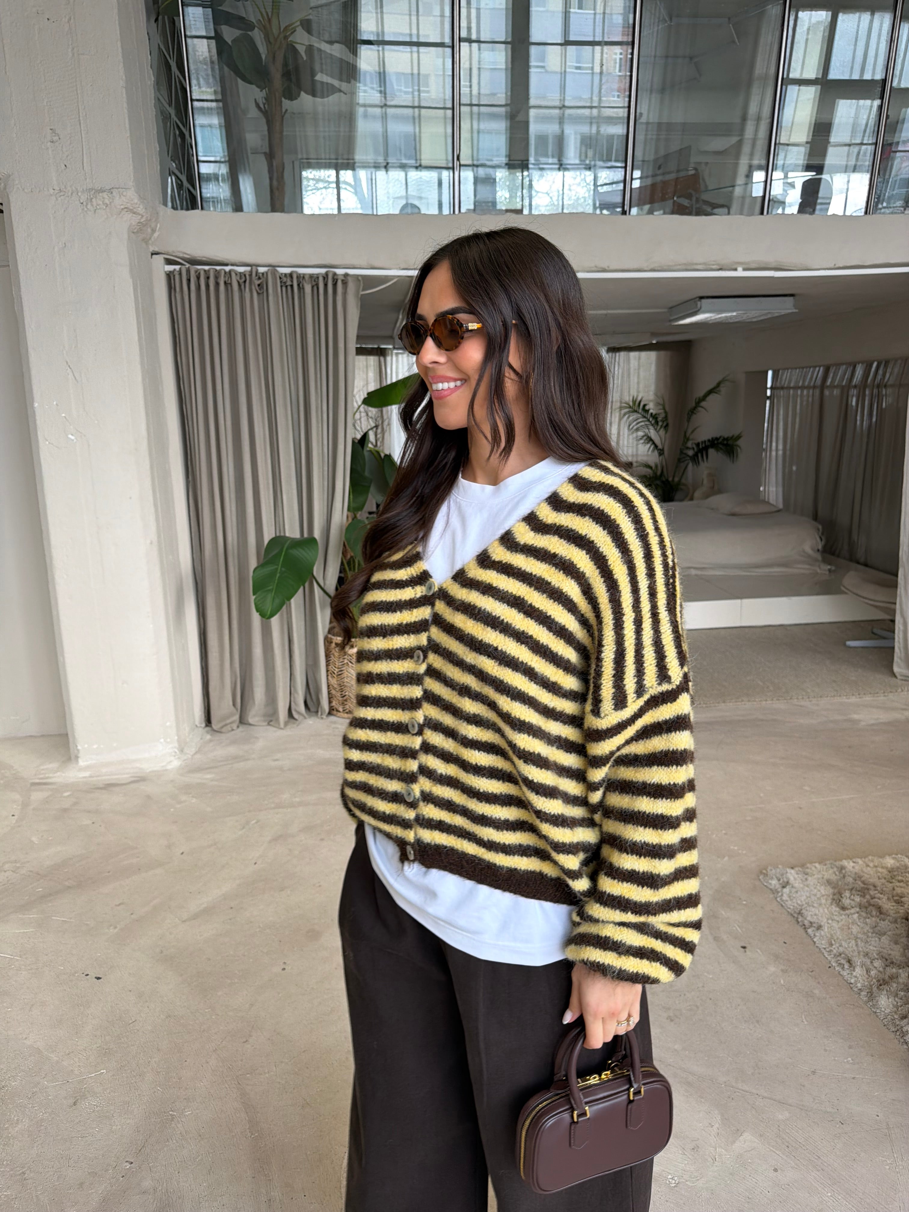 Gilet VANIA jaune marron