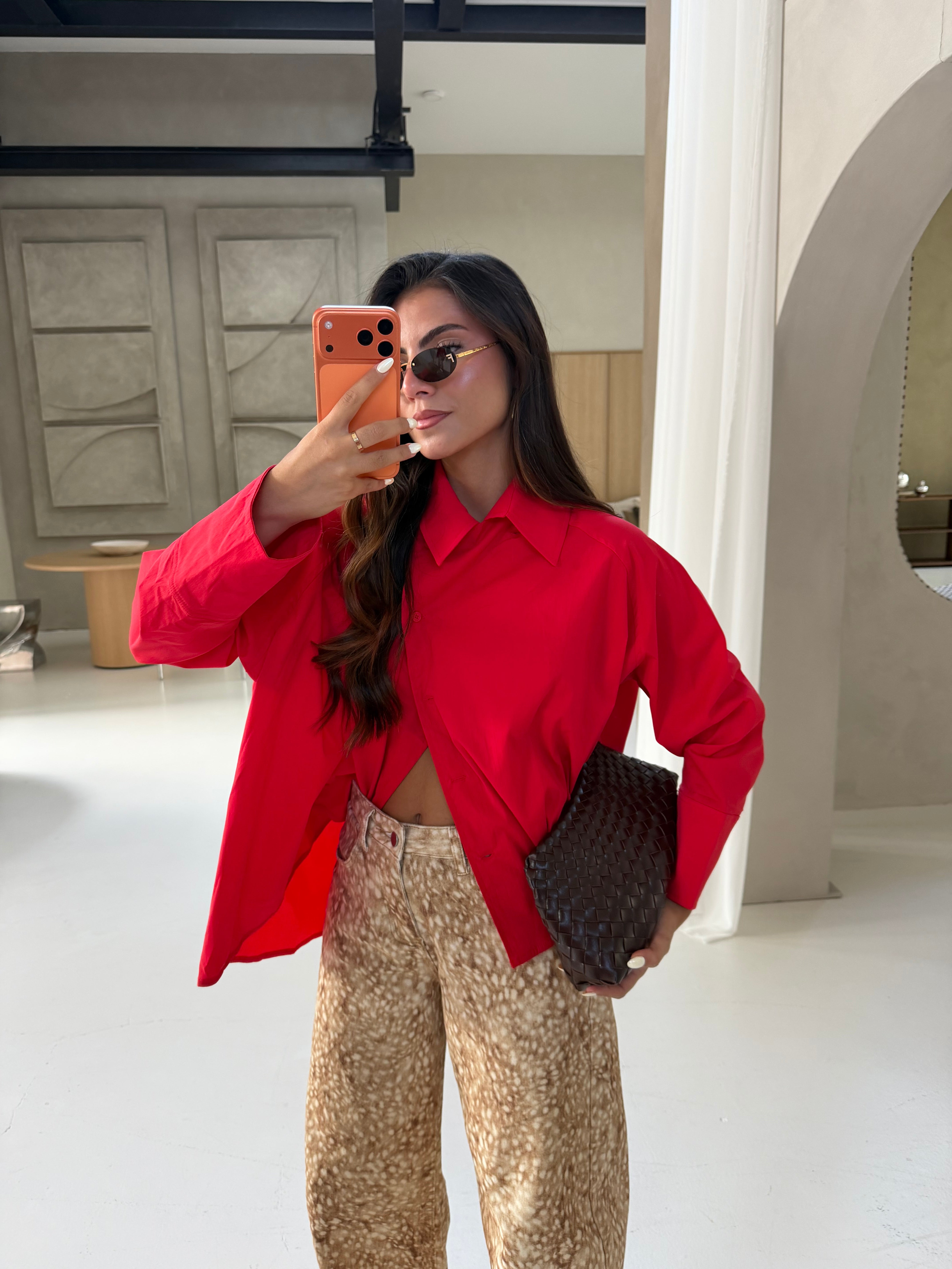 Chemise JONA rouge (RM1043)