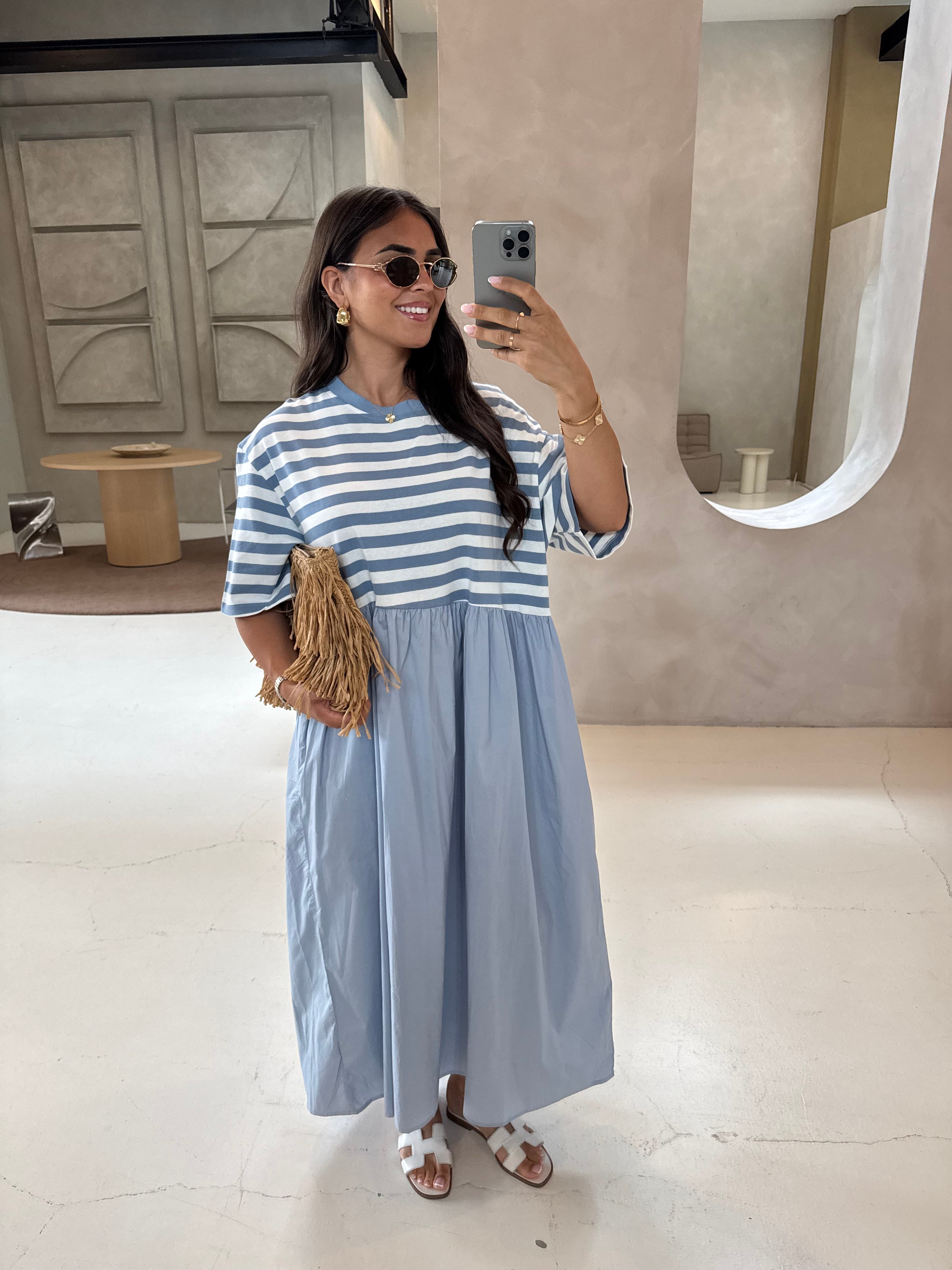 Robe LS bleu ciel (51085A)