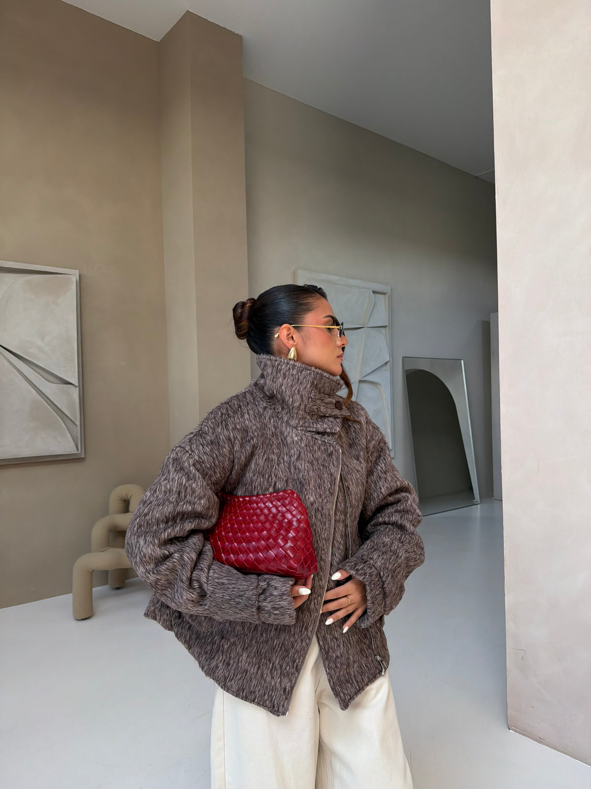 Manteau MANON taupe (JZ010)