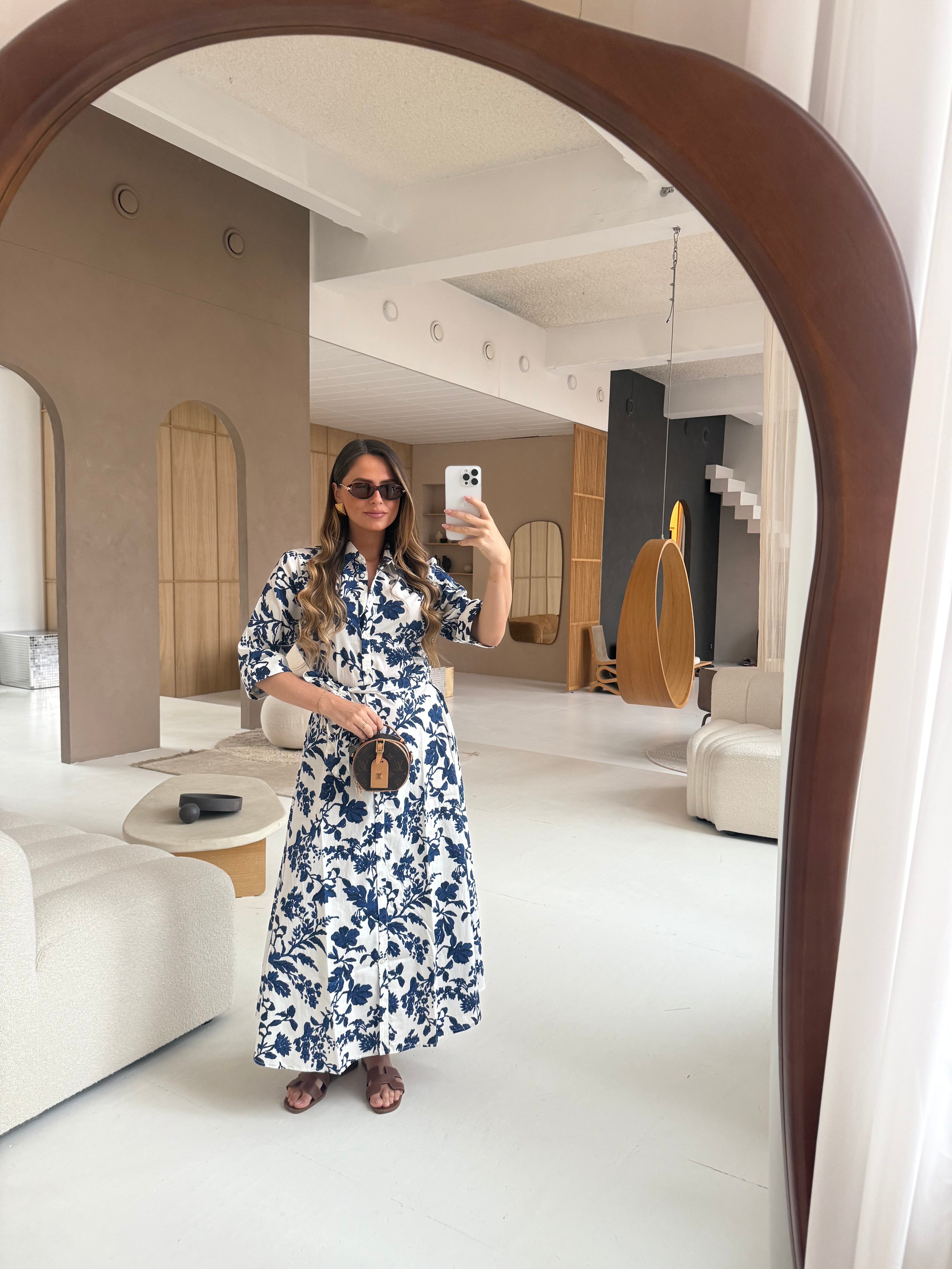 Robe BIBA longue bleue