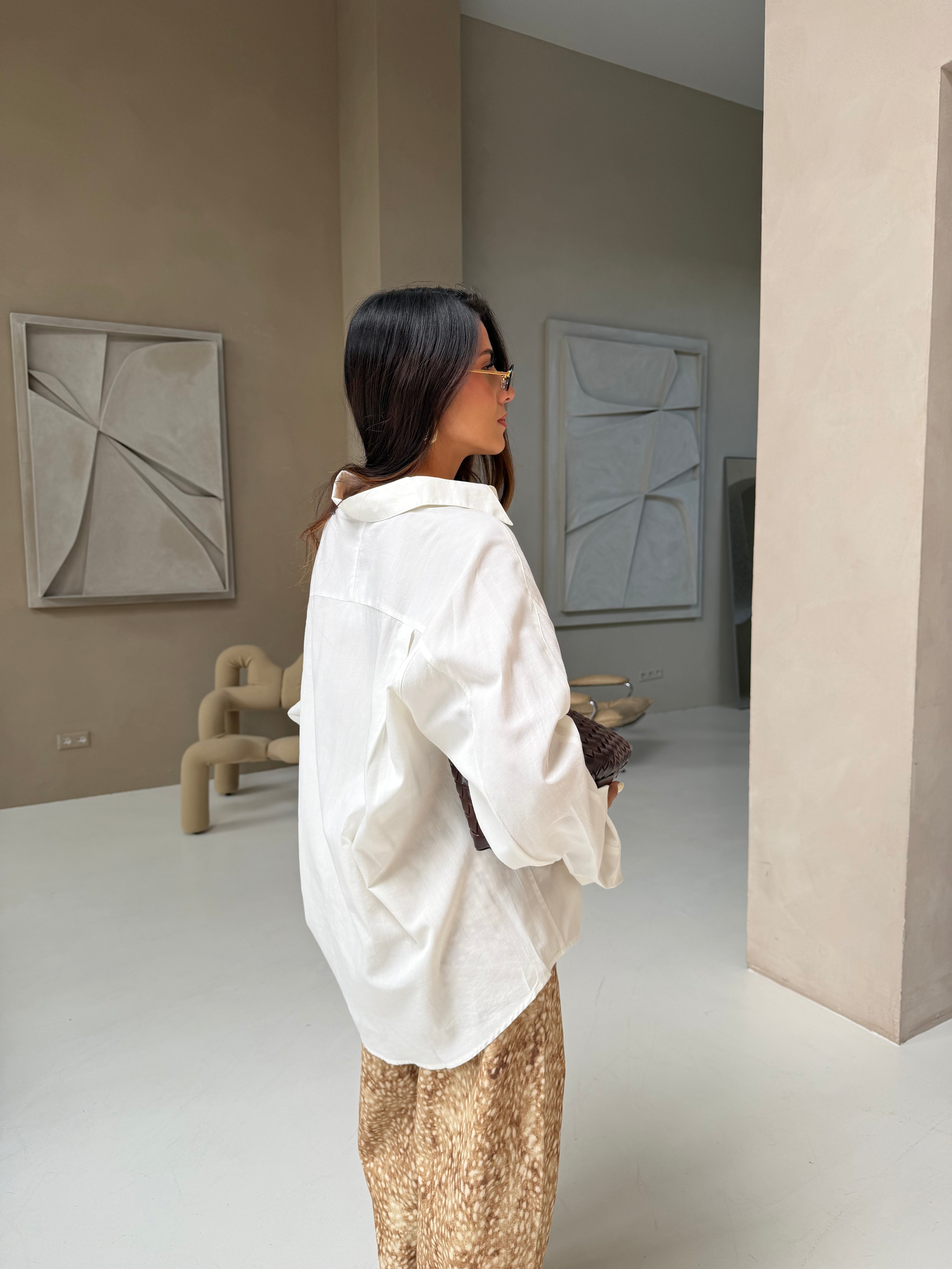 Chemise fluide MADE blanche (MA31903)