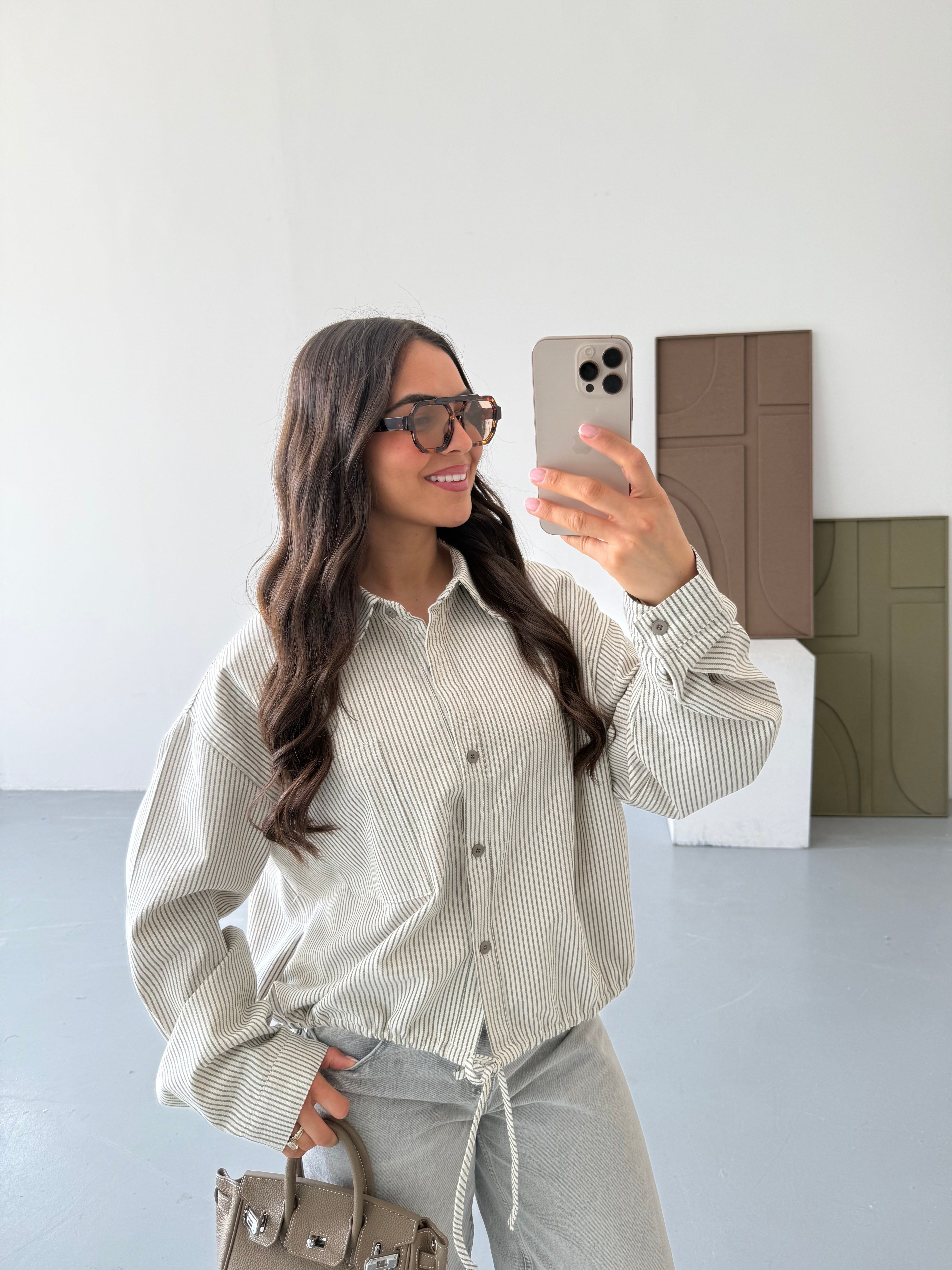 Chemise JOY rayures blanches (51032)