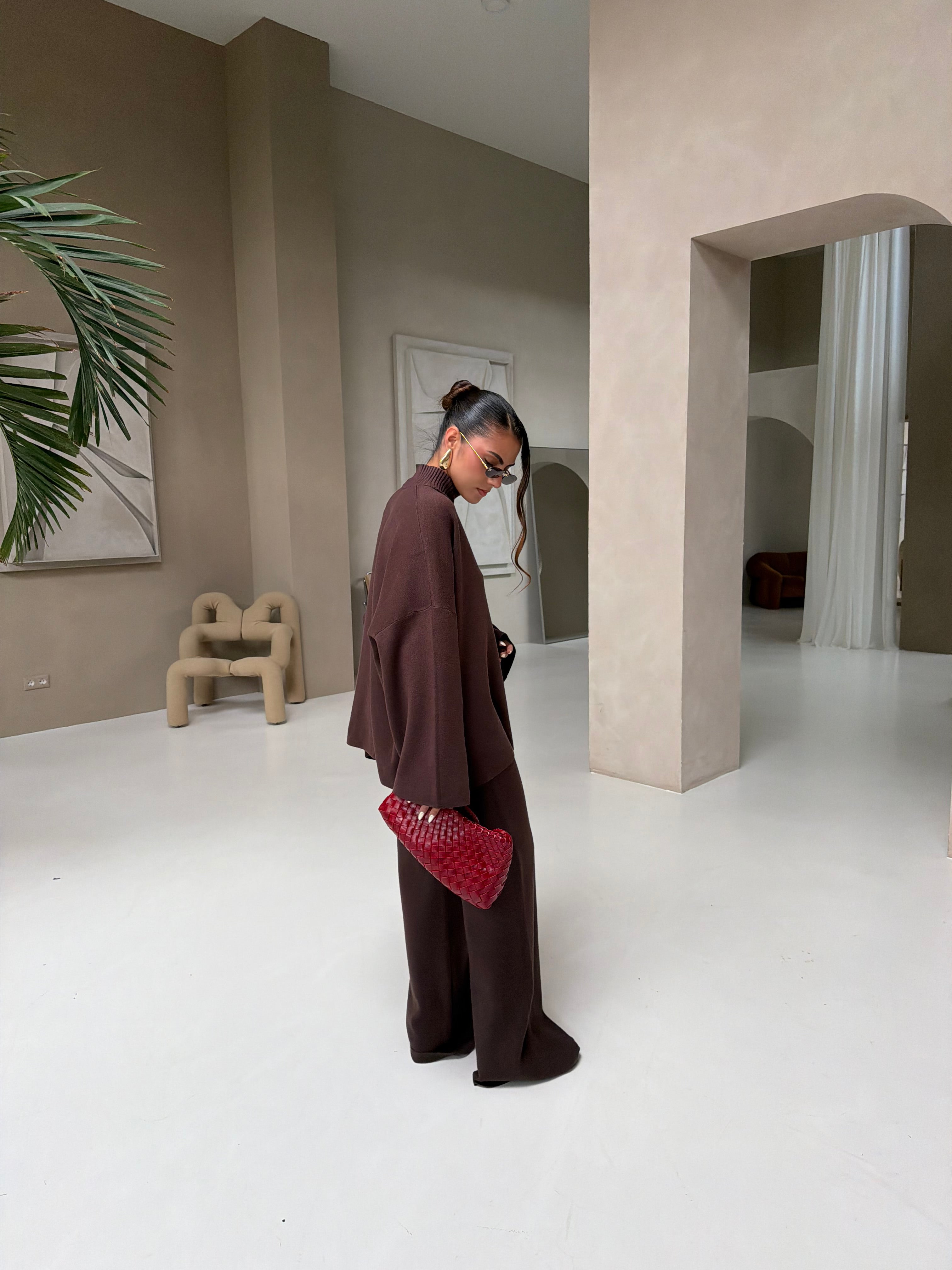 Ensemble maille marron (LC425)