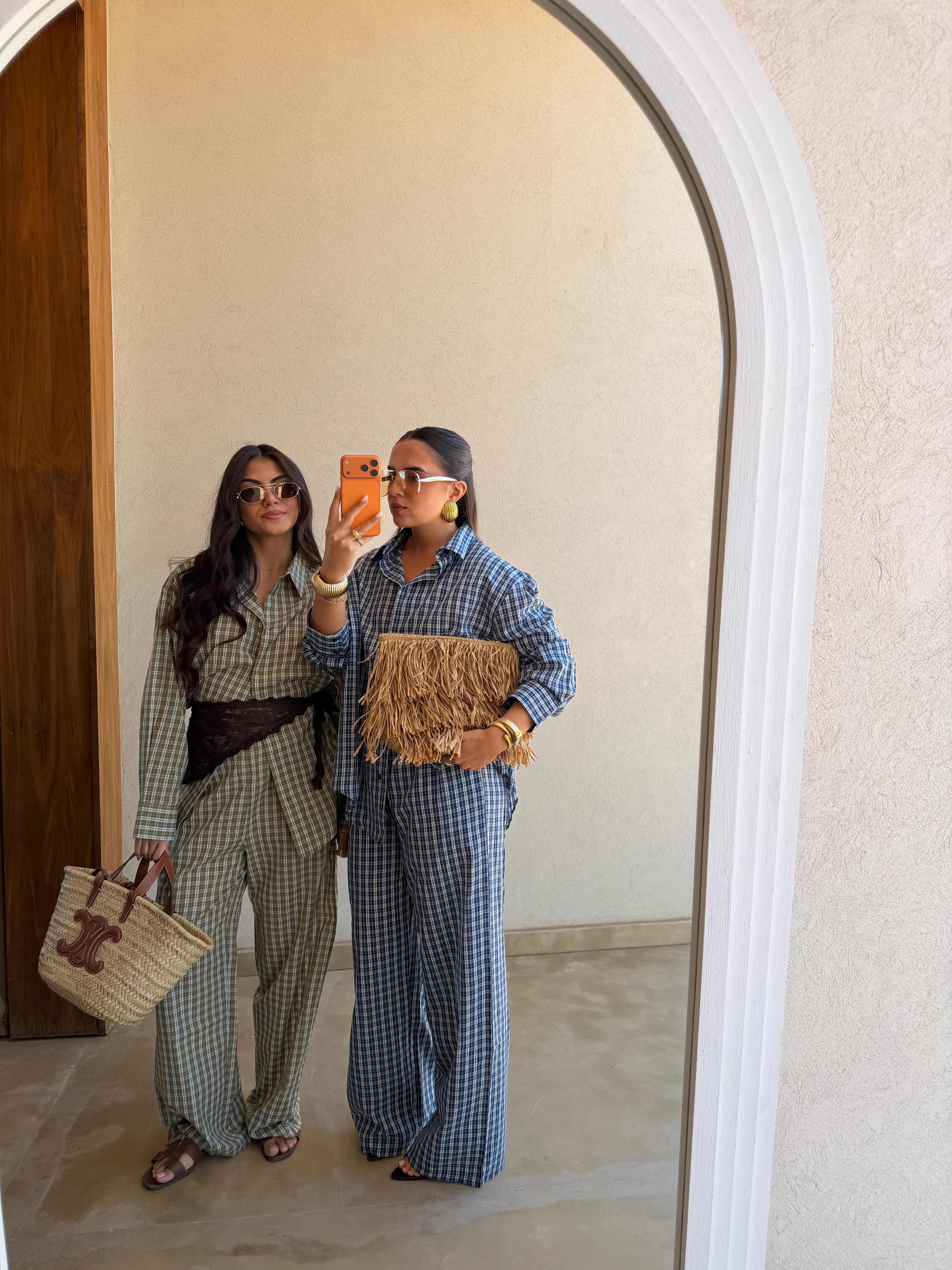 Pantalon MAX bleu carreaux