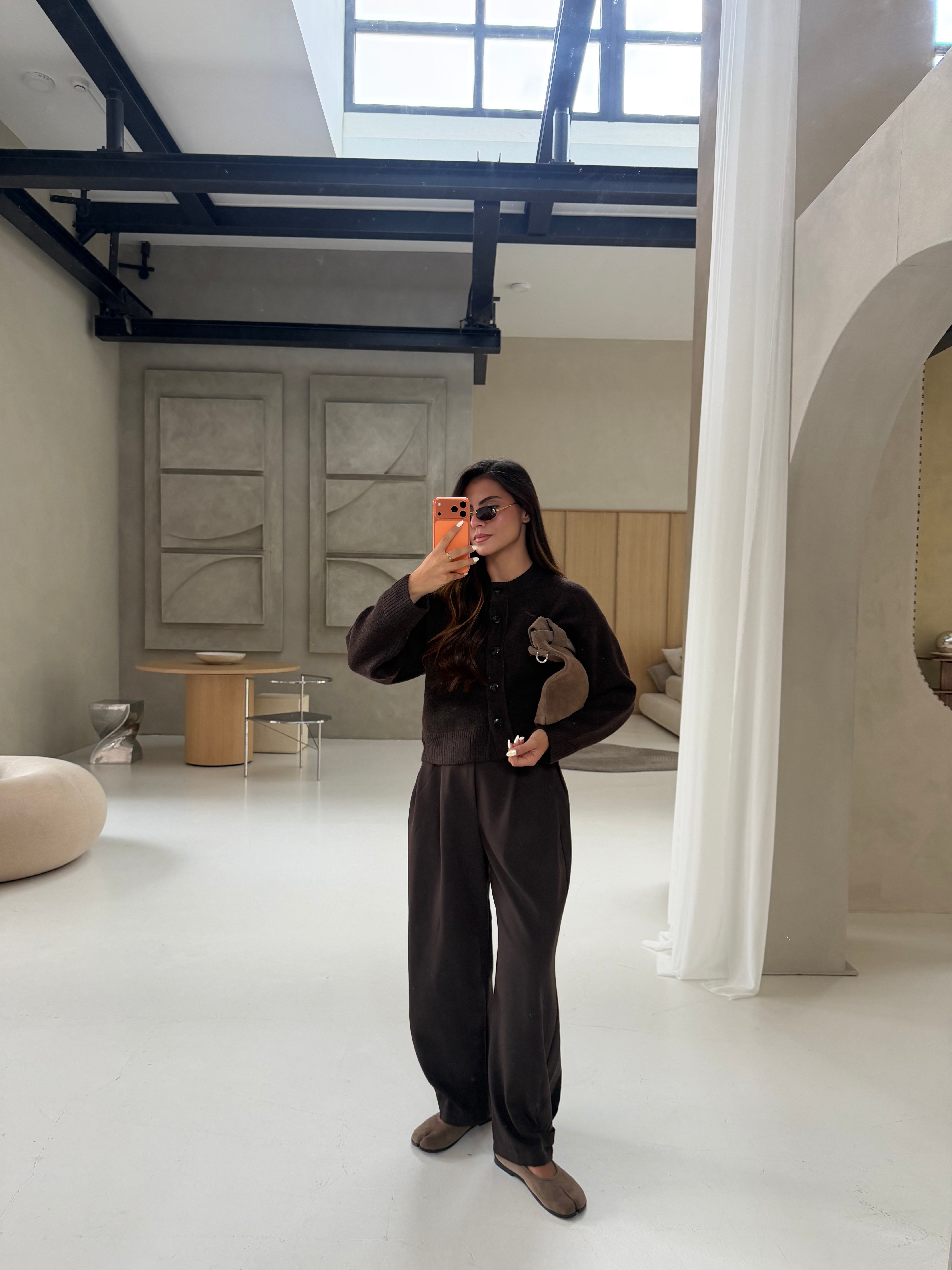 Pantalon pince coffee (27209)