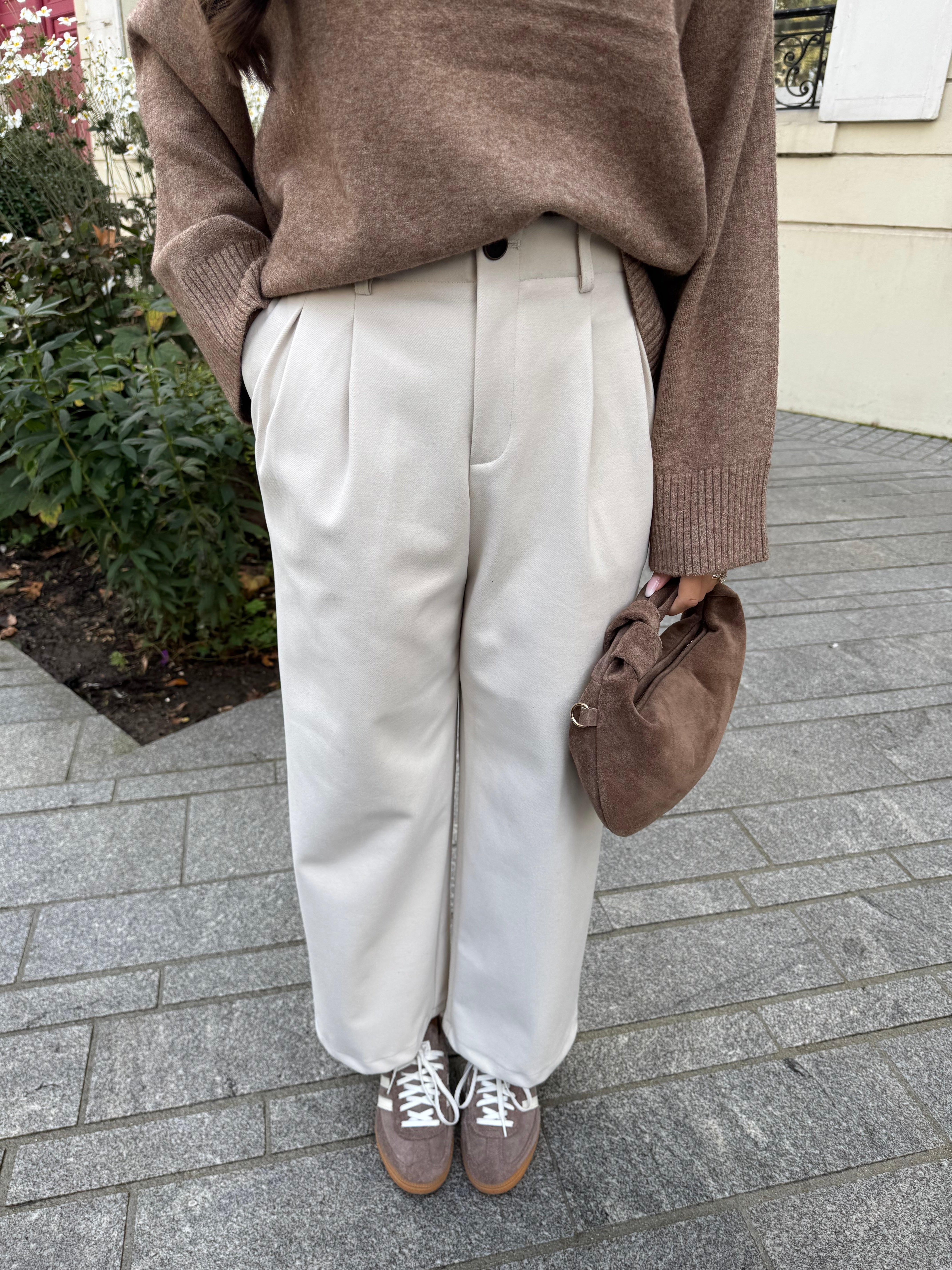 Pantalon KOO épais creme (23695)