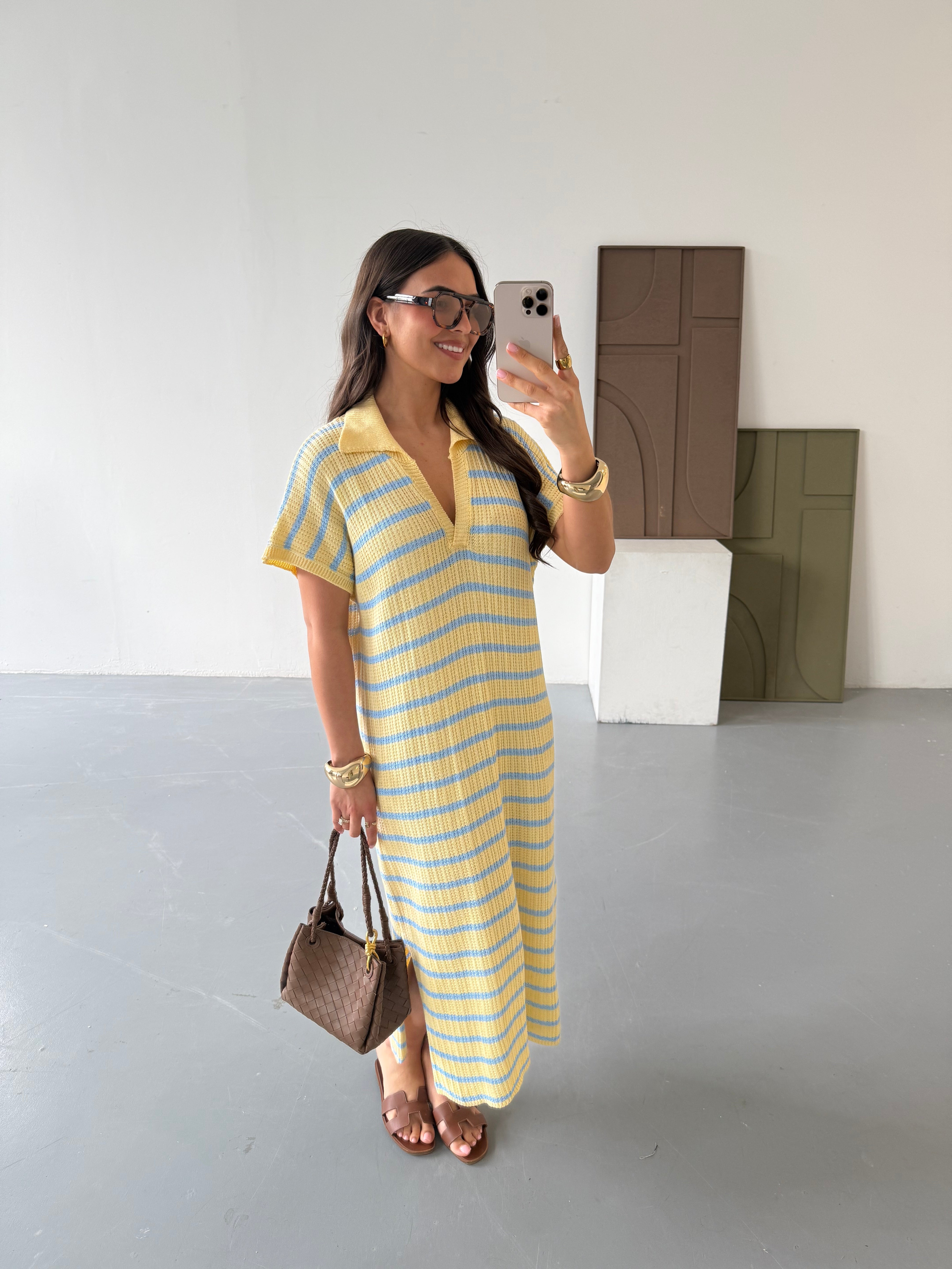 Robe DANSA jaune et bleue
