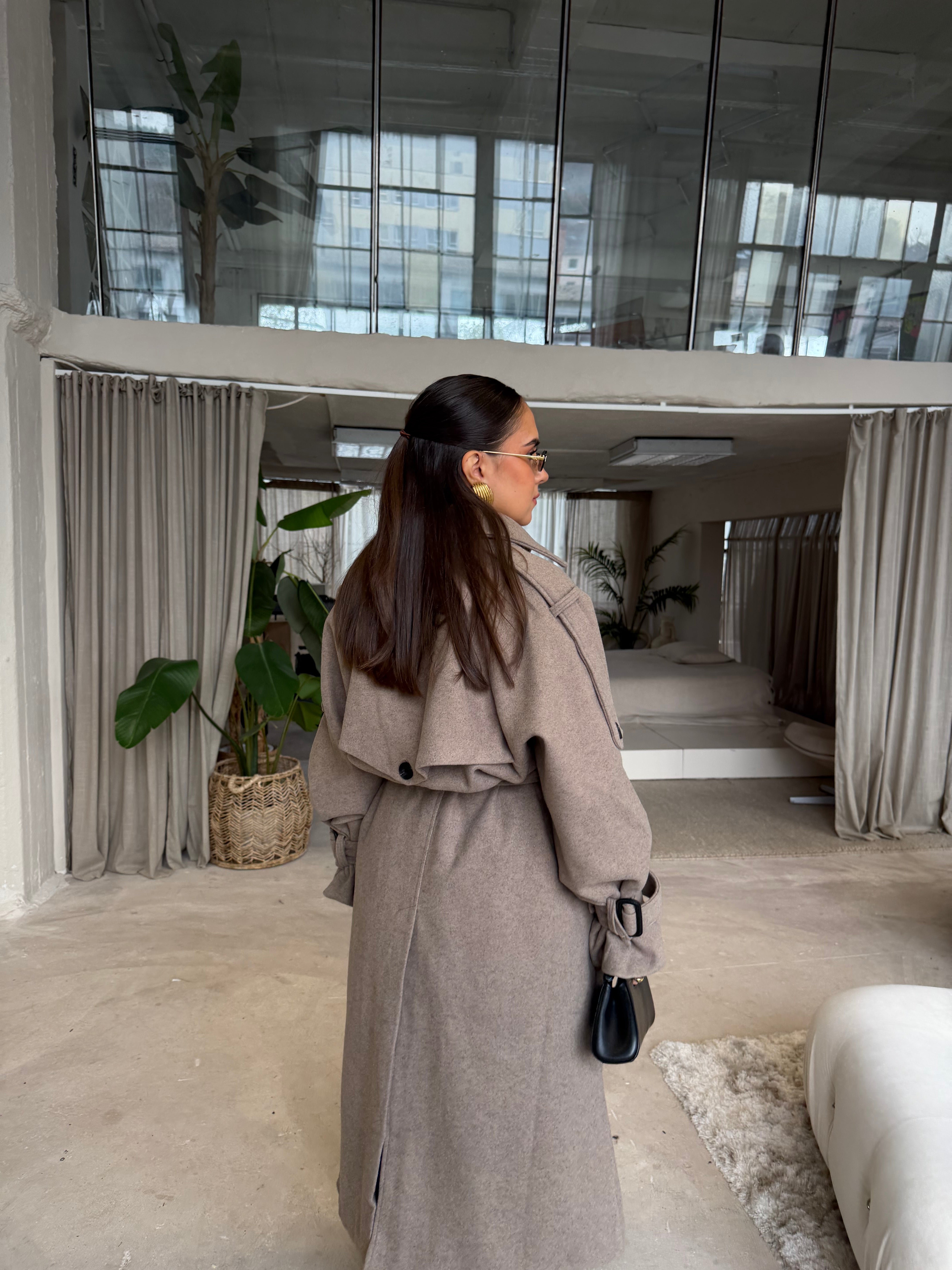 Manteau ADELE taupe (W24767)