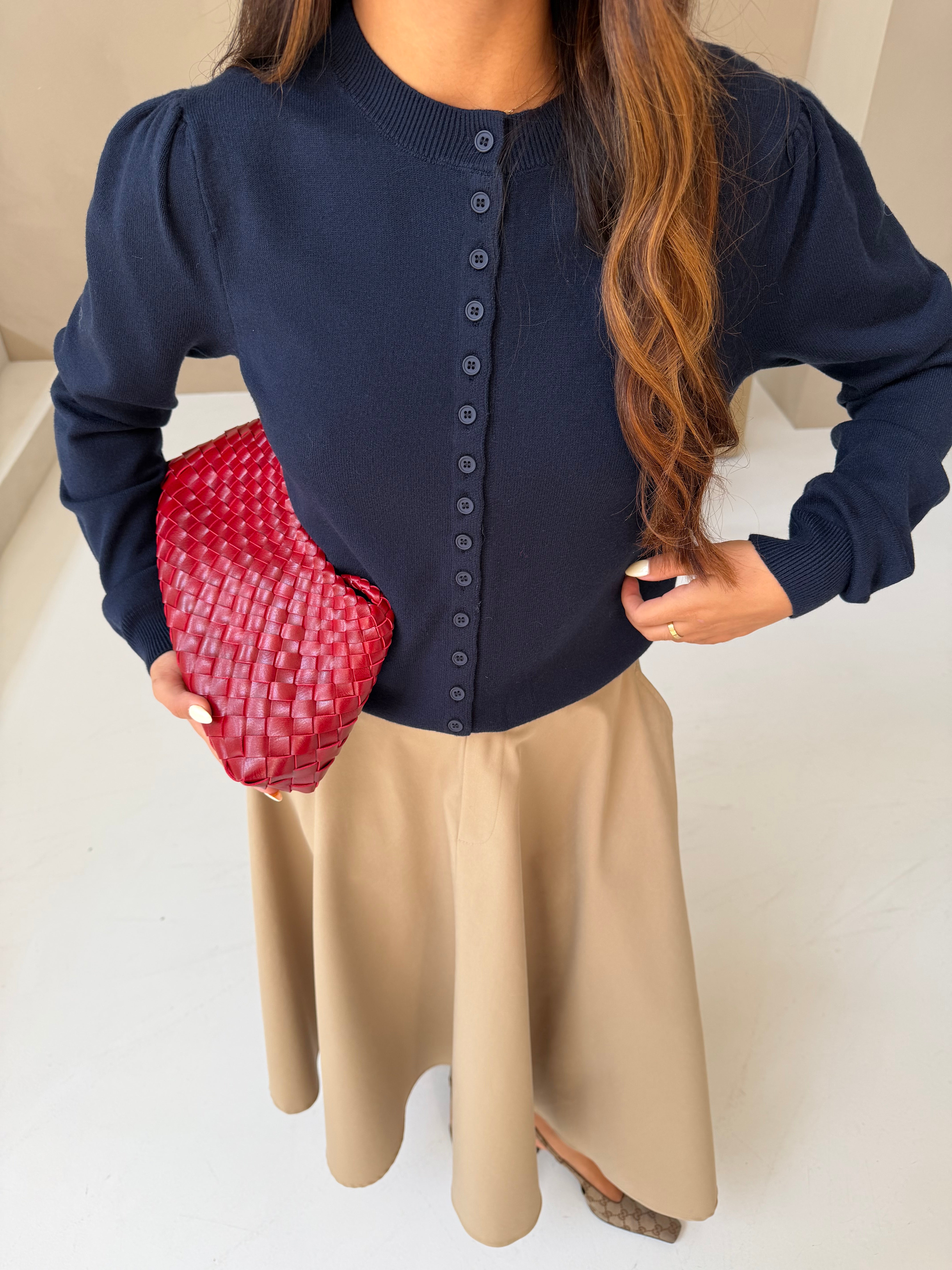Cardigan MINA bleue marine (LC438)