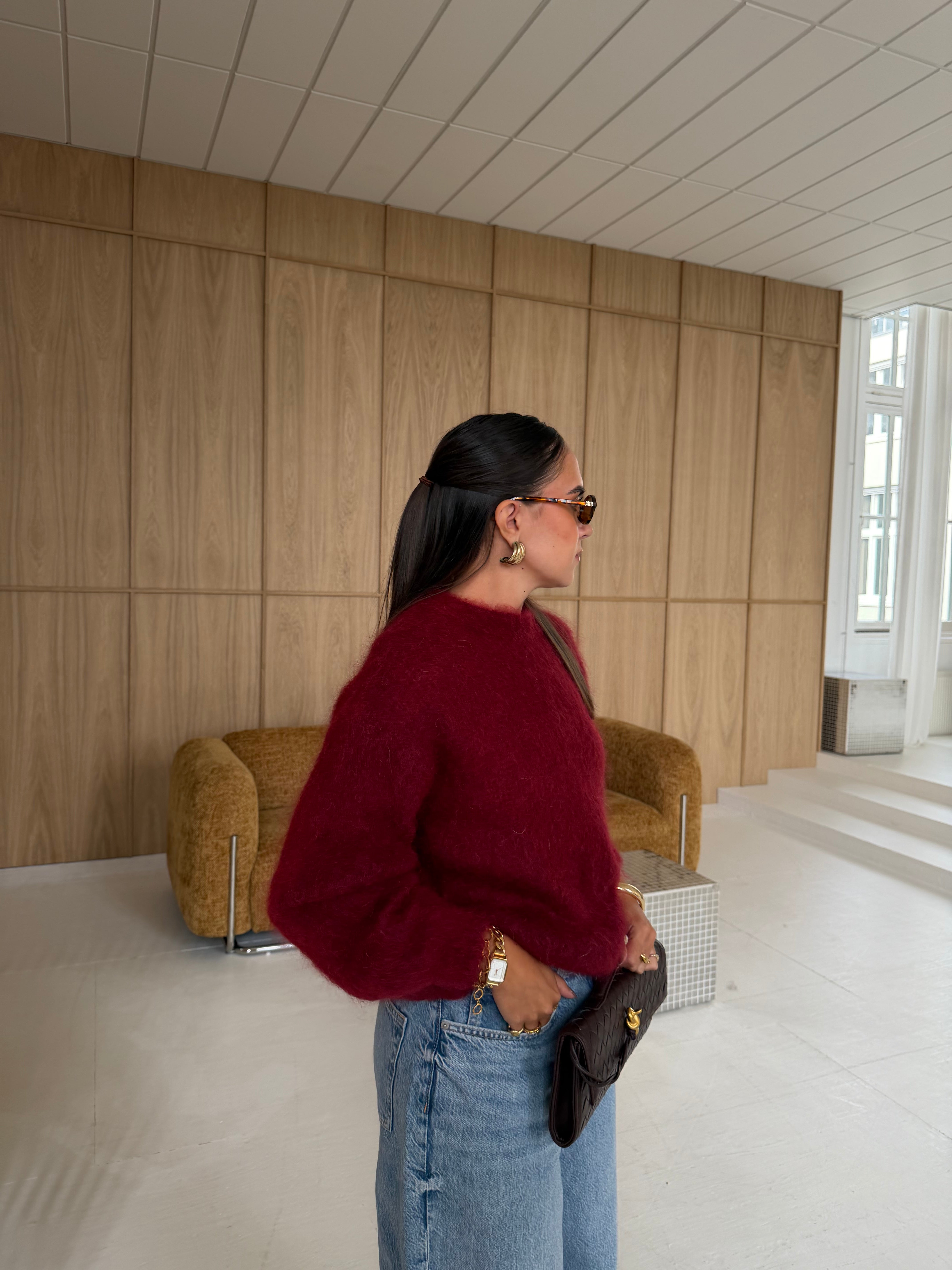 Pull KID mohair bordeaux (28007)