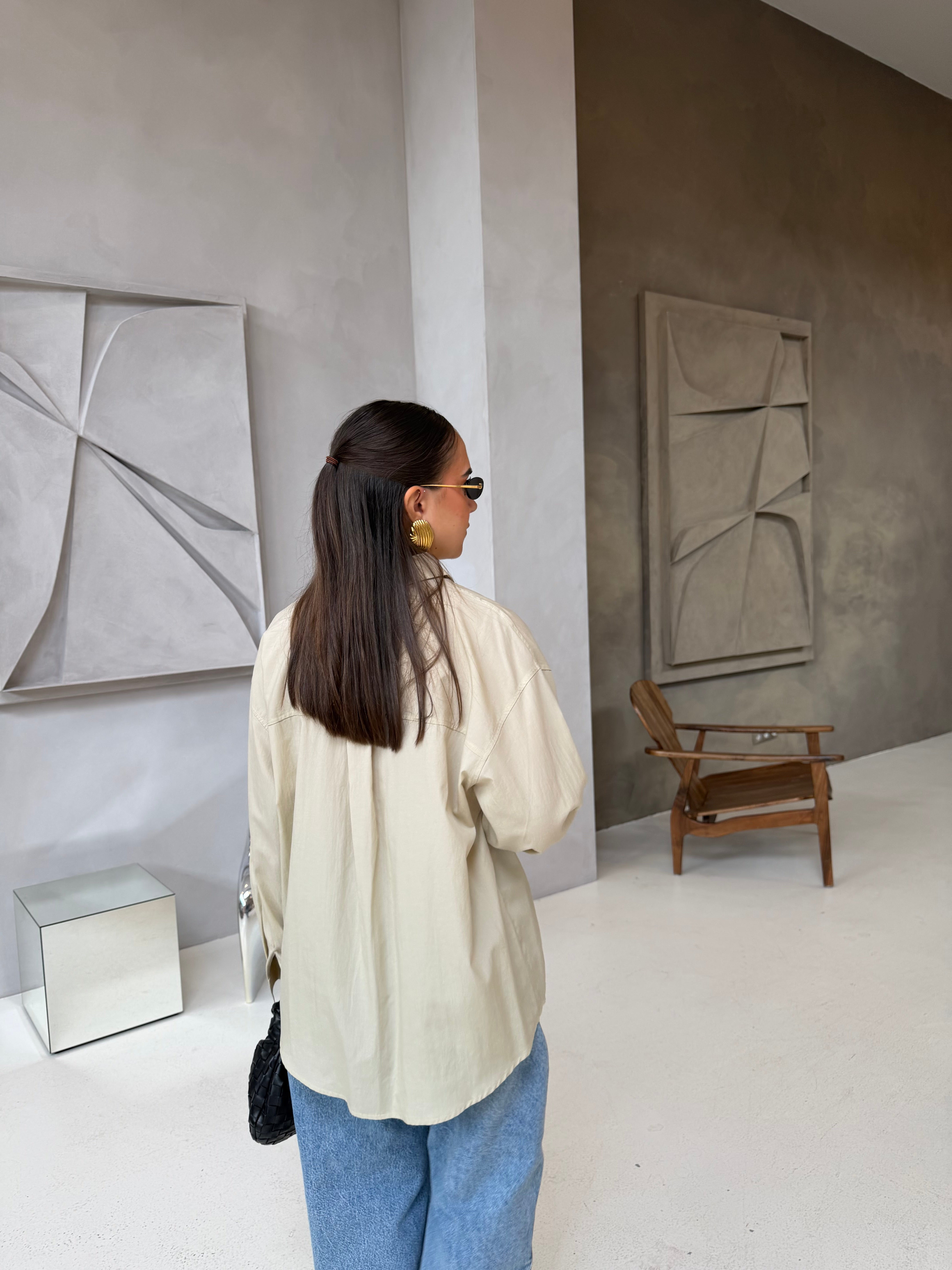 Chemise LINA foulard beige (MA7601)