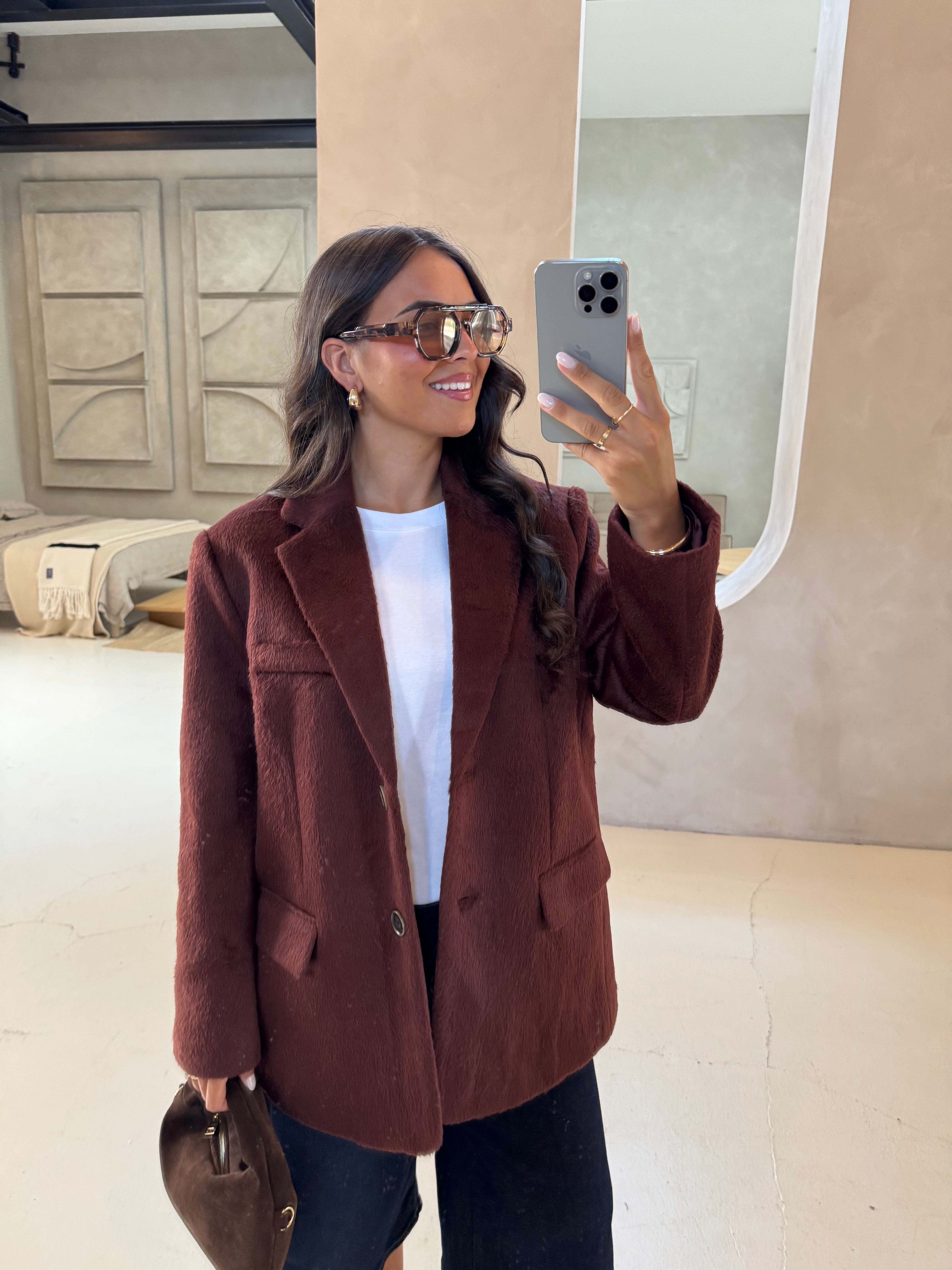 Blazer SALOME épais bordeaux (W2321)