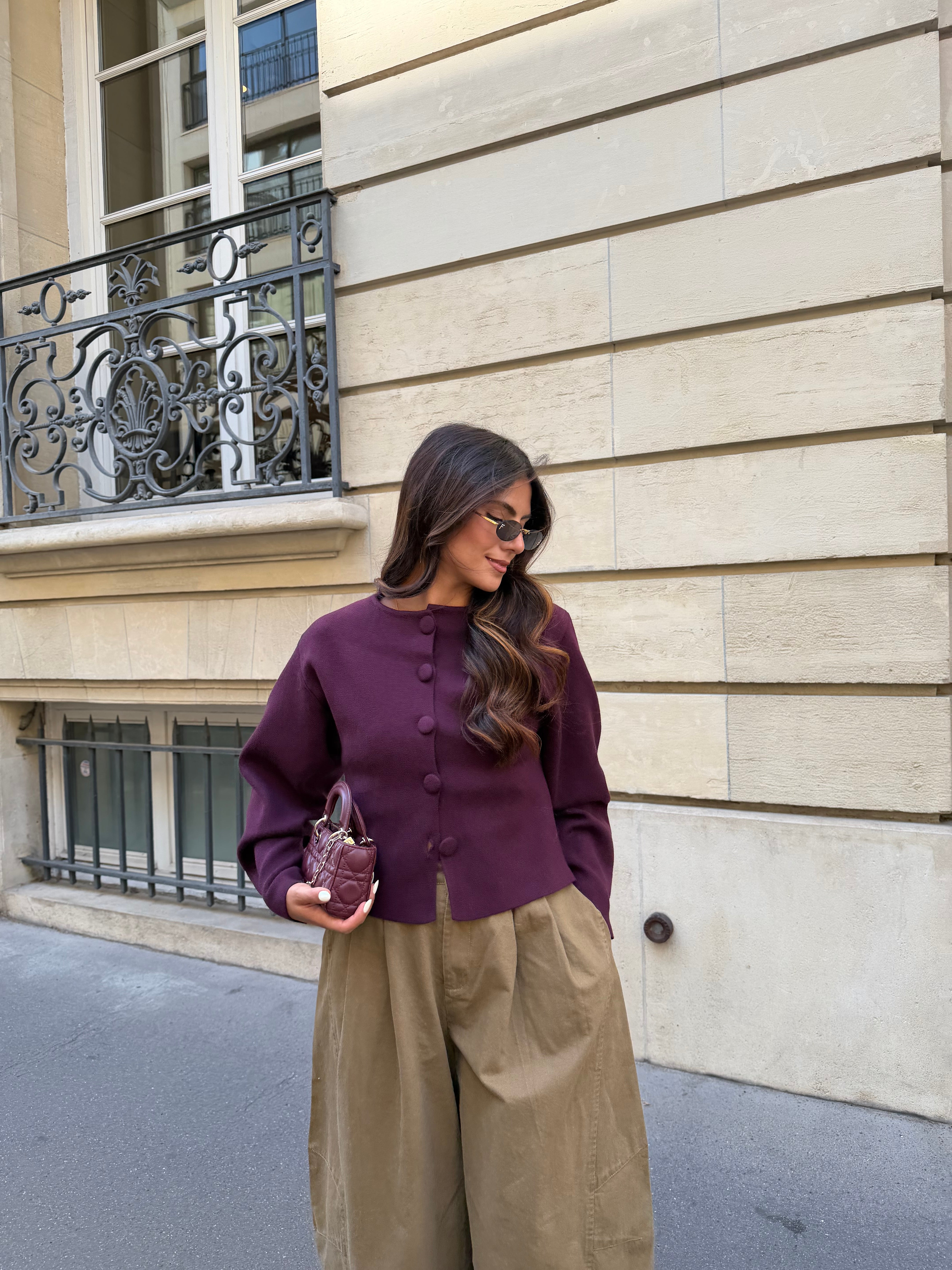 Gilet ASTRID prune (5645)