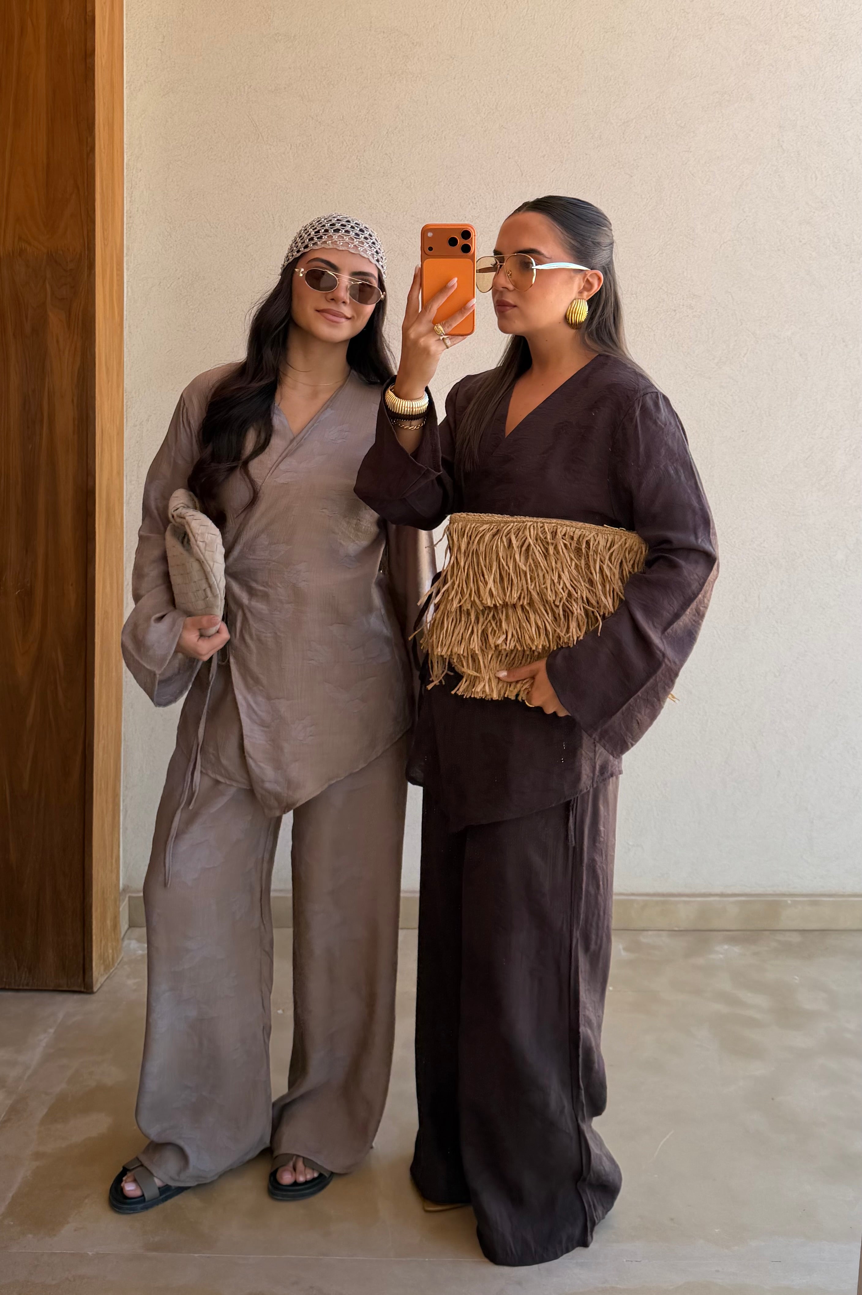 Ensemble SILANA noué taupe