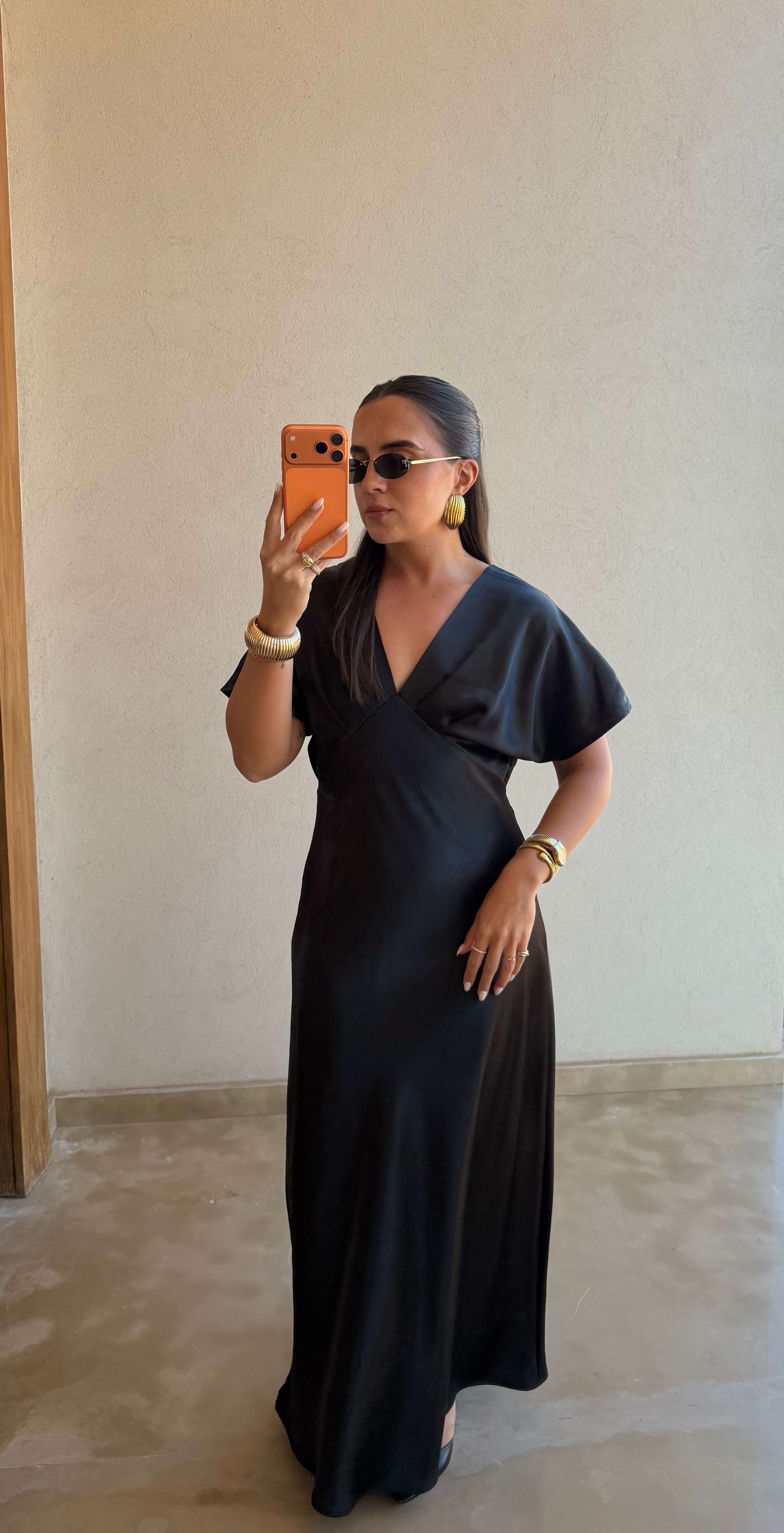 Robe longue Sandy noire
