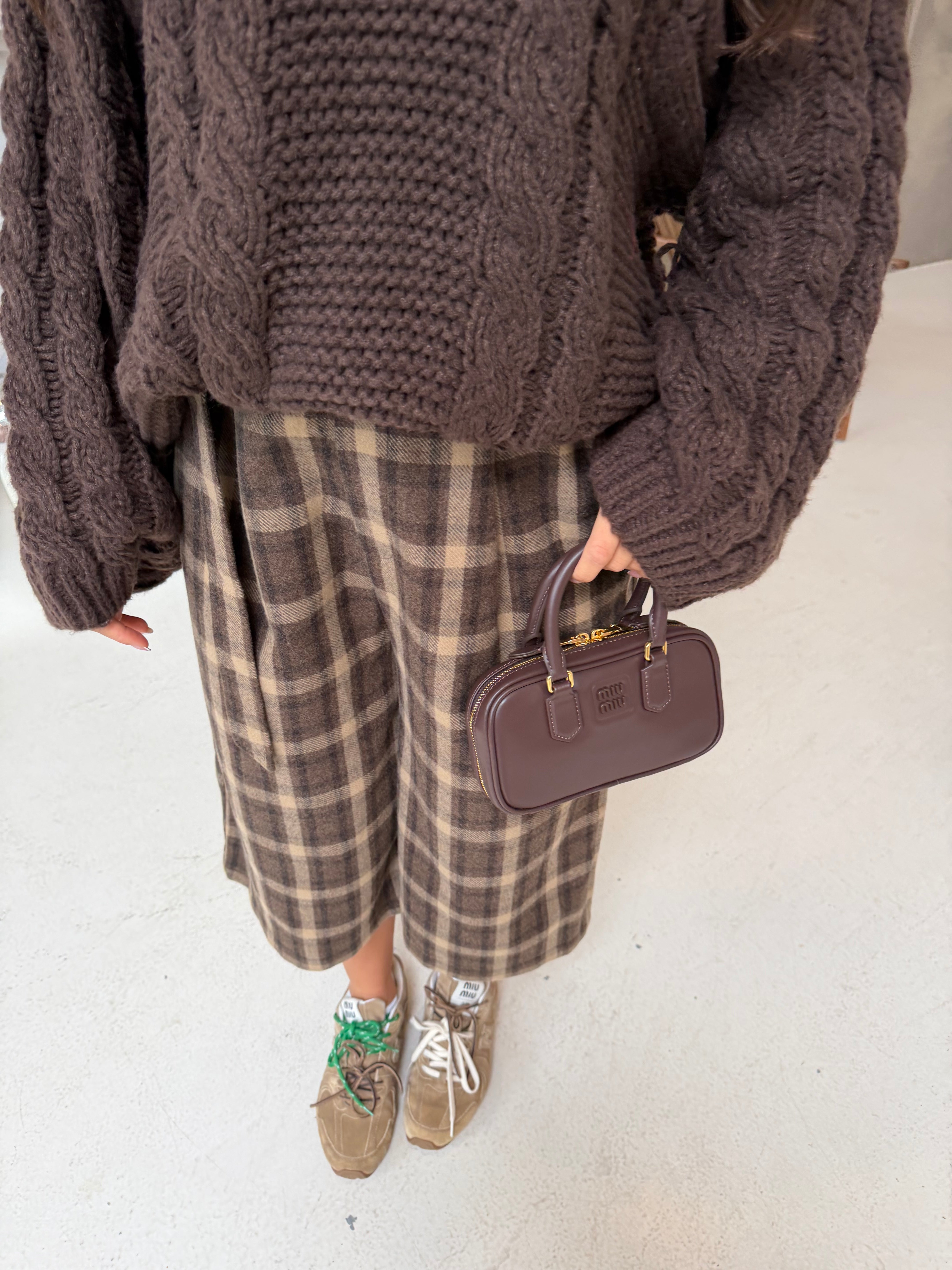 Bermuda carreaux marron  (MA8559)