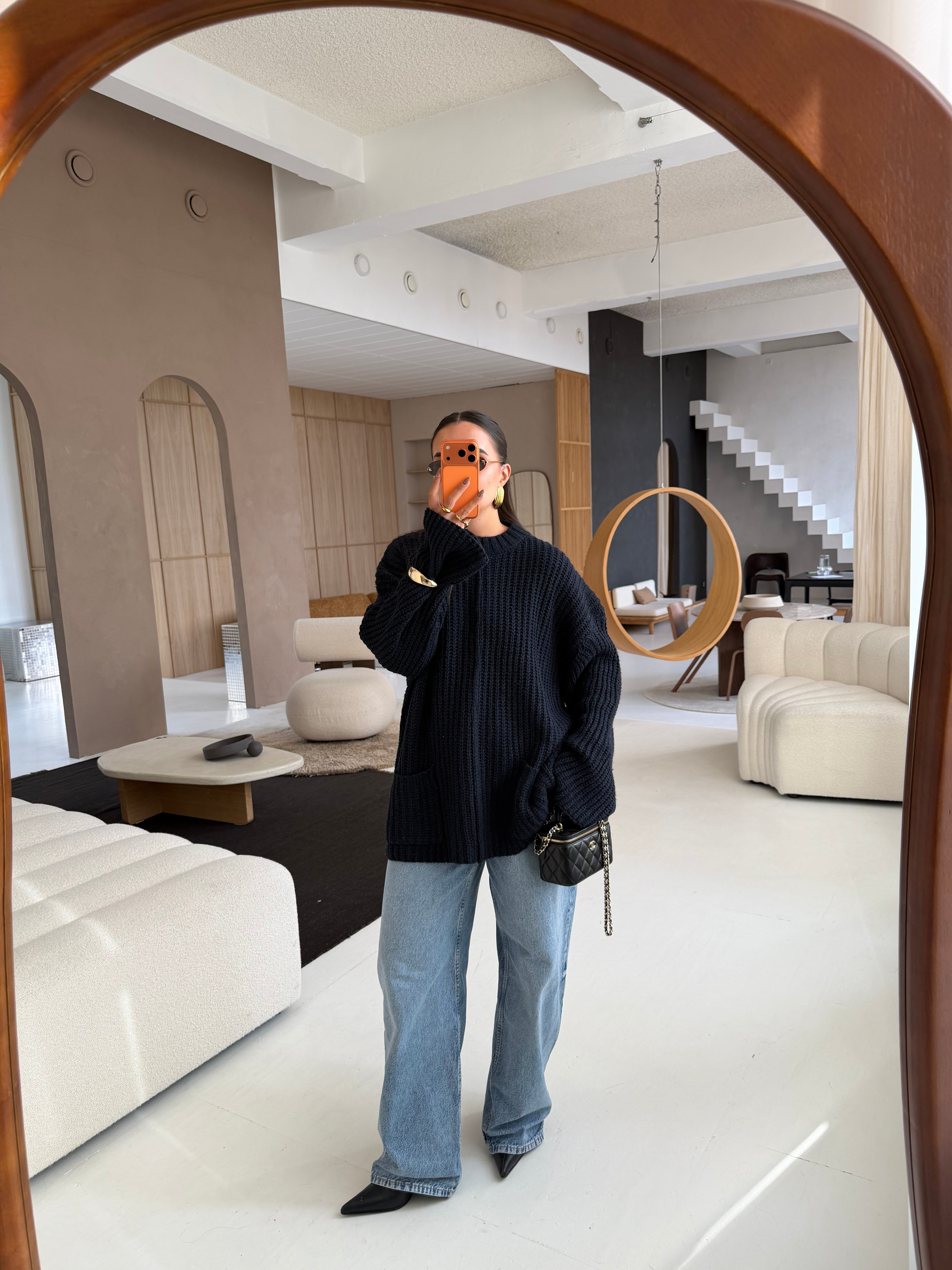 Pull LINE bleu marine (53049C)