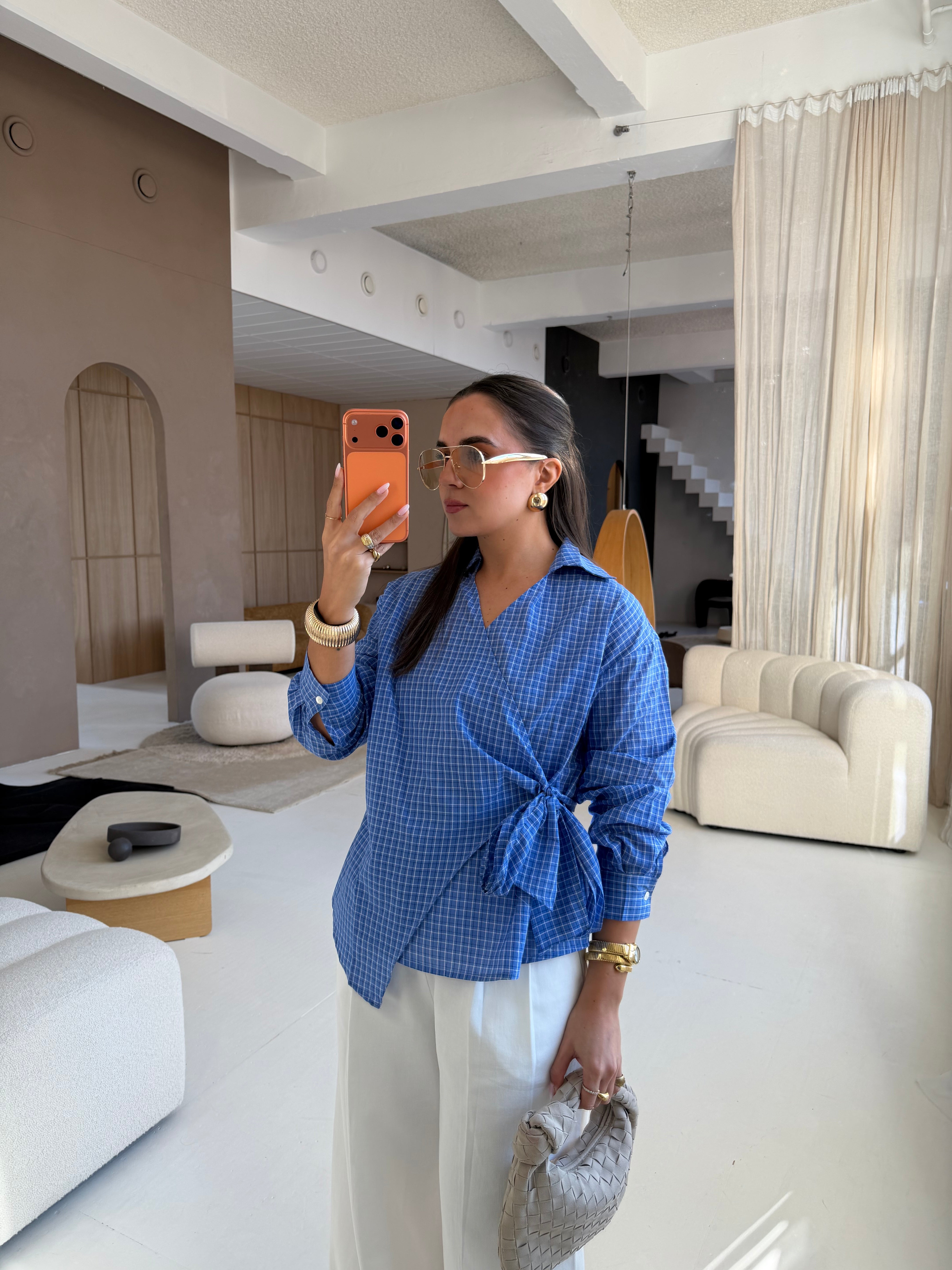 Chemise LUCIE bleue (5795)