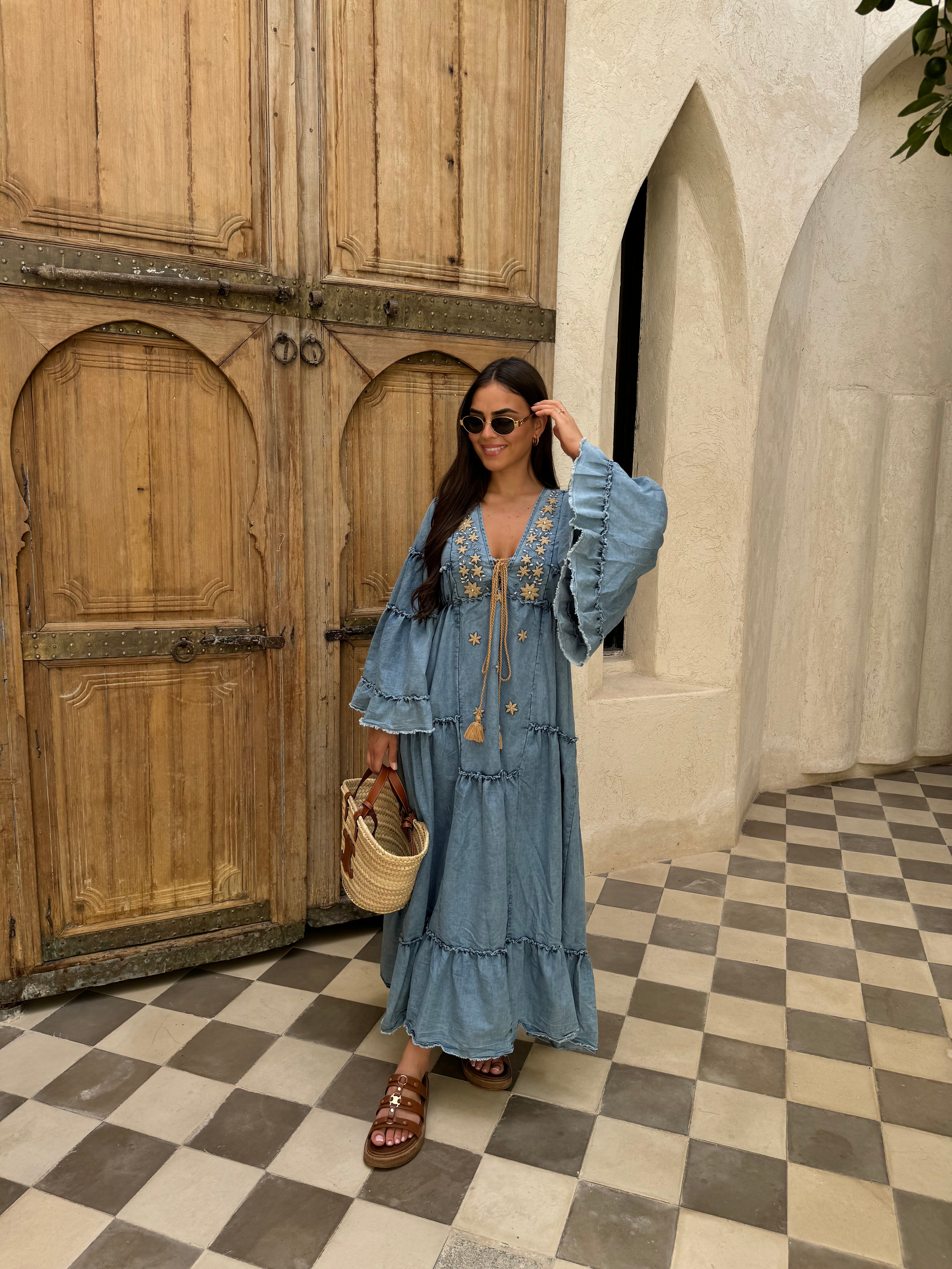 Robe JEAN bleue (L6159)