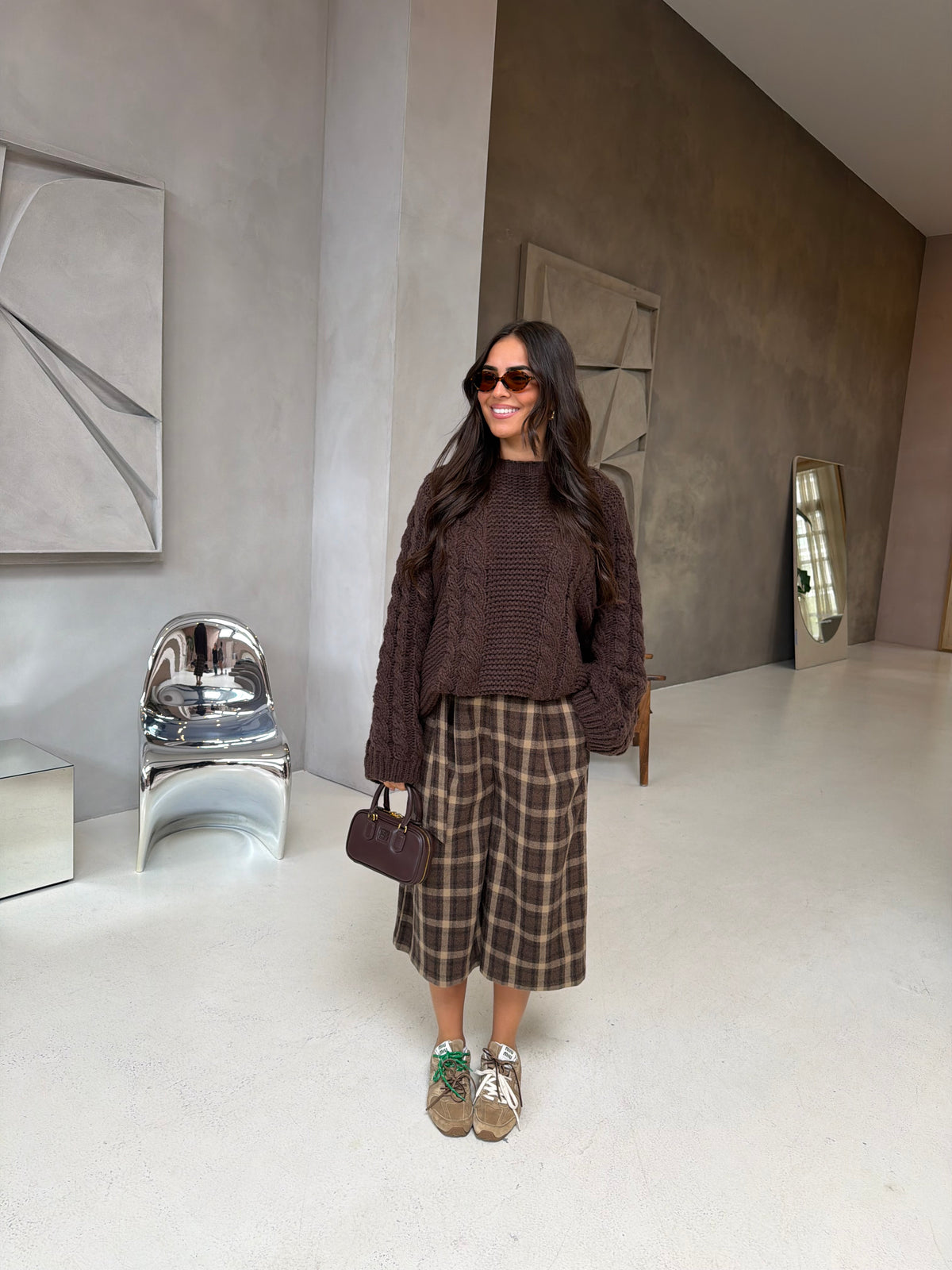 Bermuda carreaux marron (MA8559)