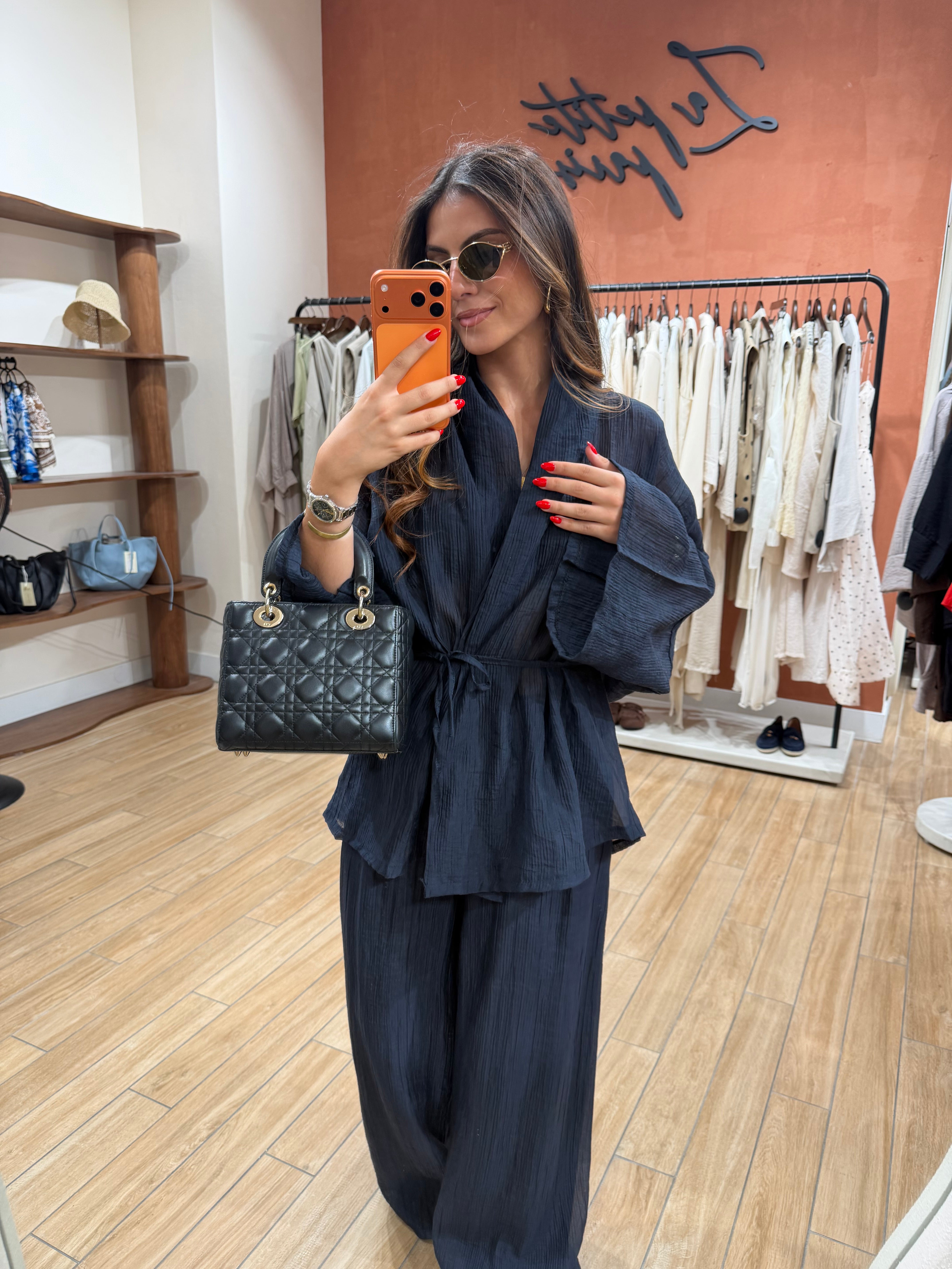 Ensemble ZAS kimono bleu marine