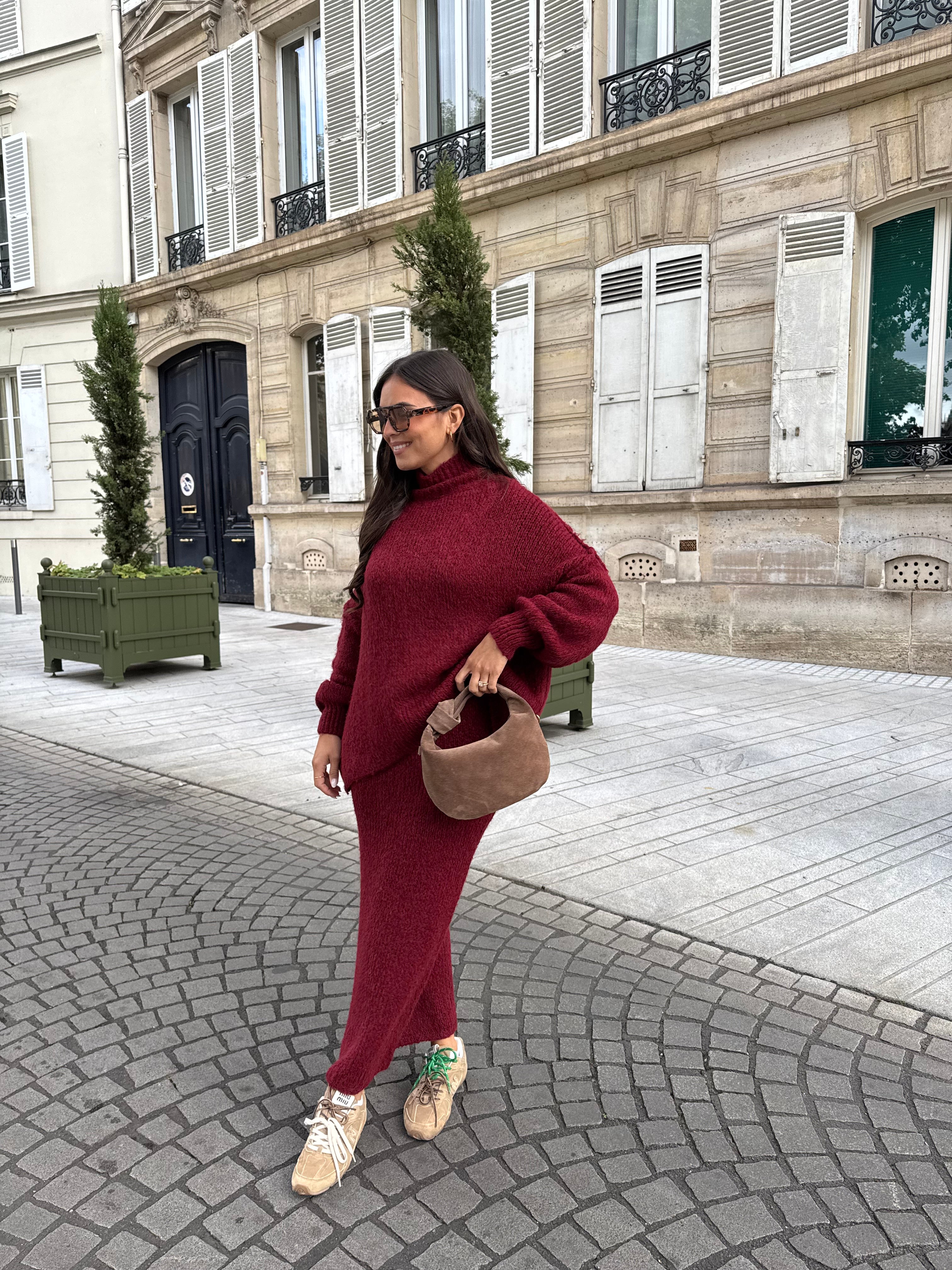 Ensemble jupe argo bordeaux