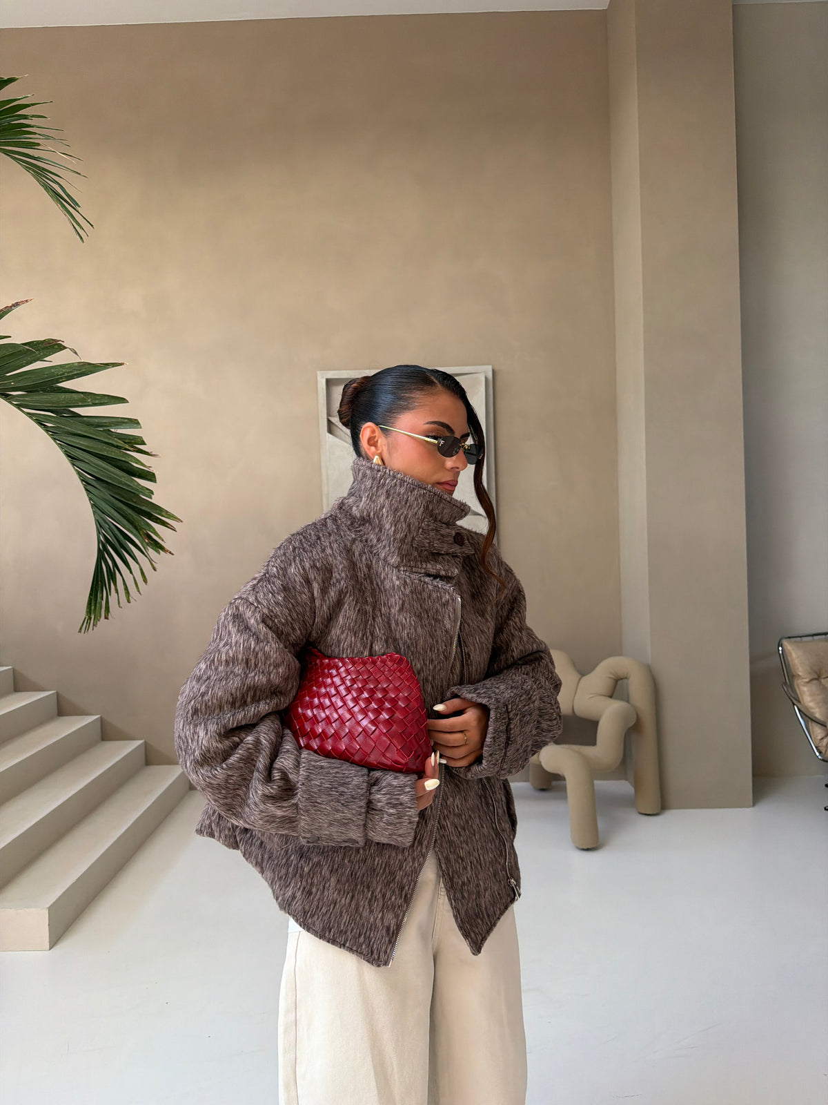 Manteau MANON taupe (JZ010)