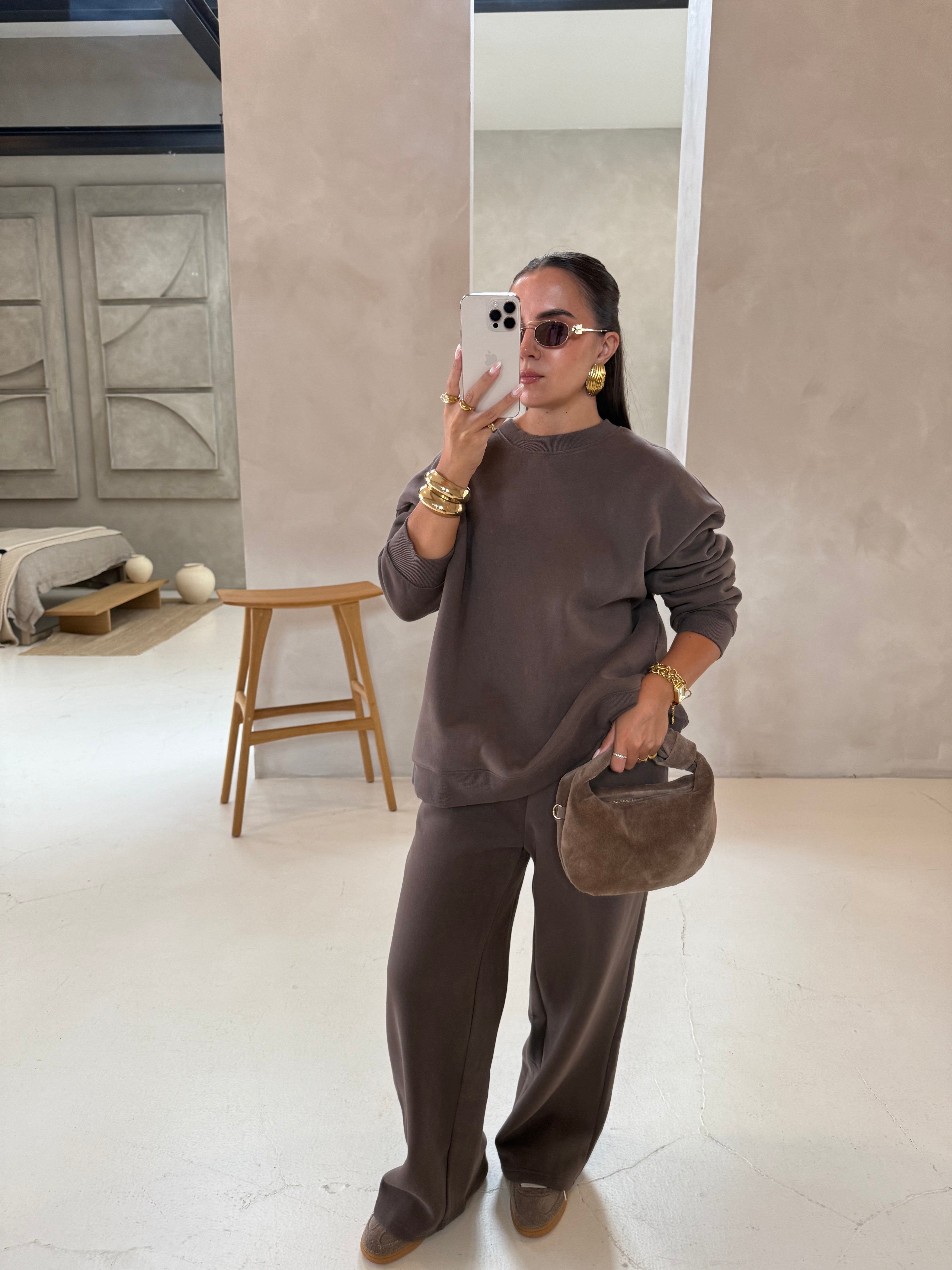 Ensemble LEANA jogging marron (53027)