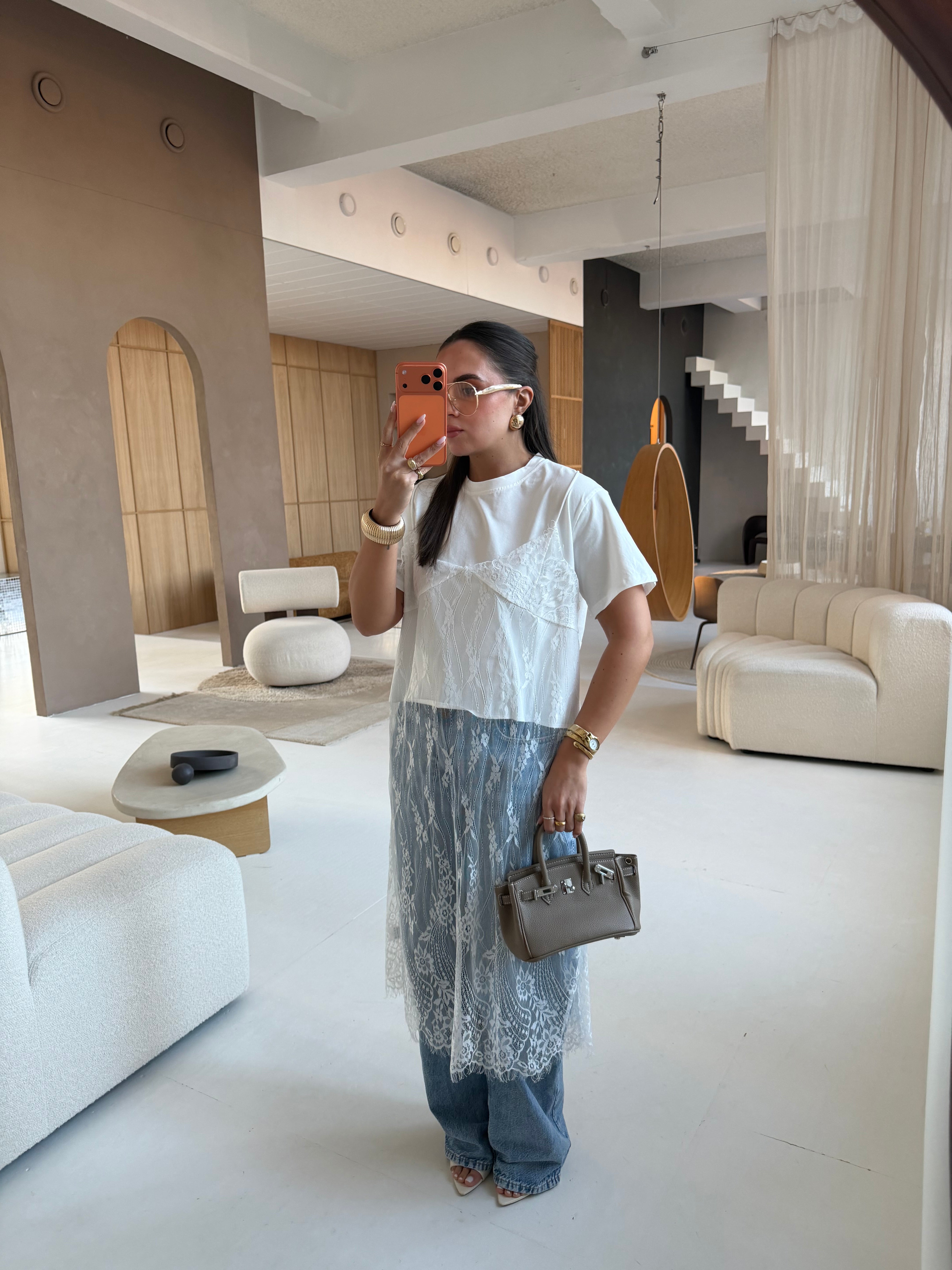 T-shirt dentelle SILIA blanc (26CY608)