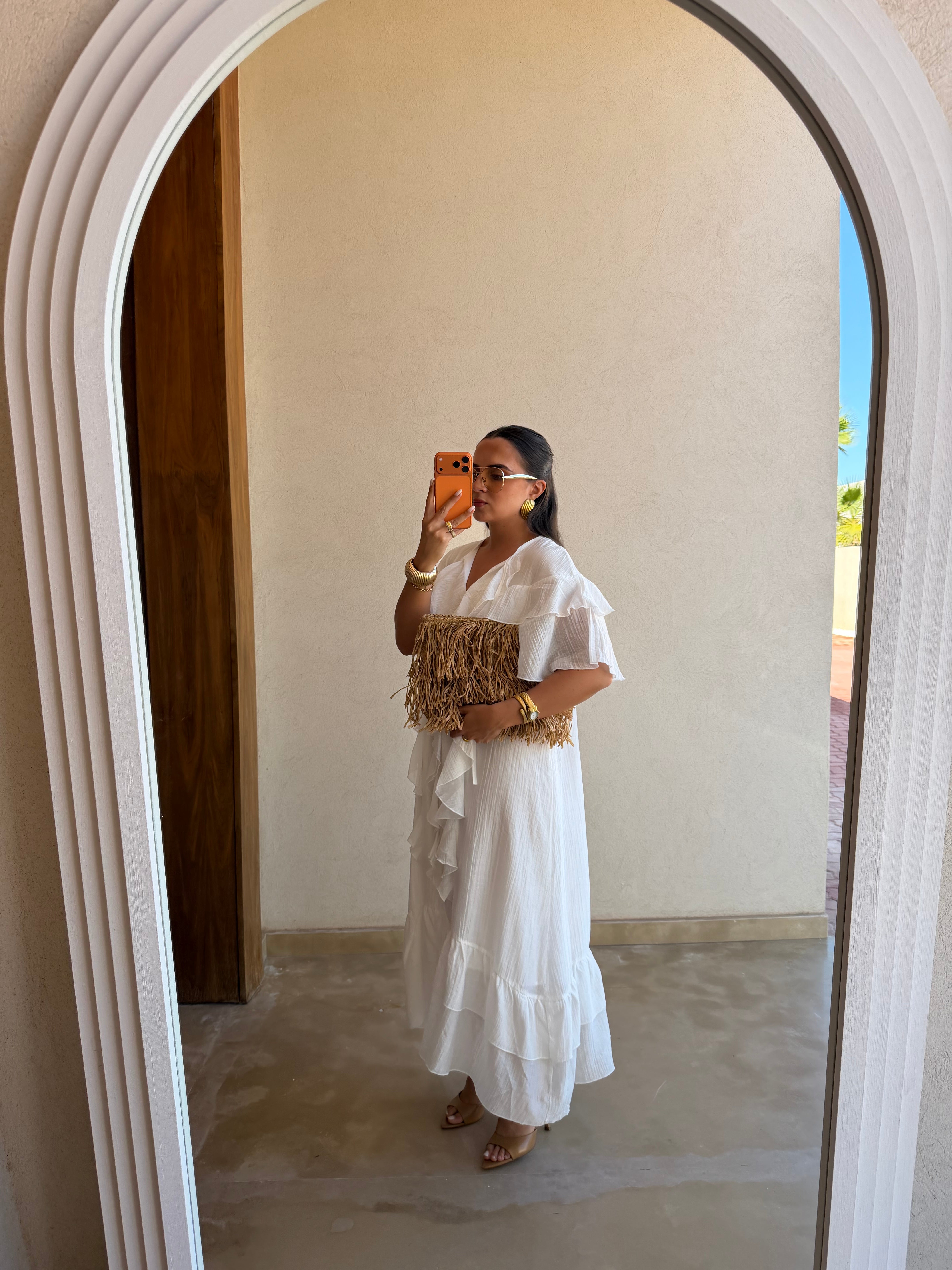 Robe VOLANA blanche (JY5222)