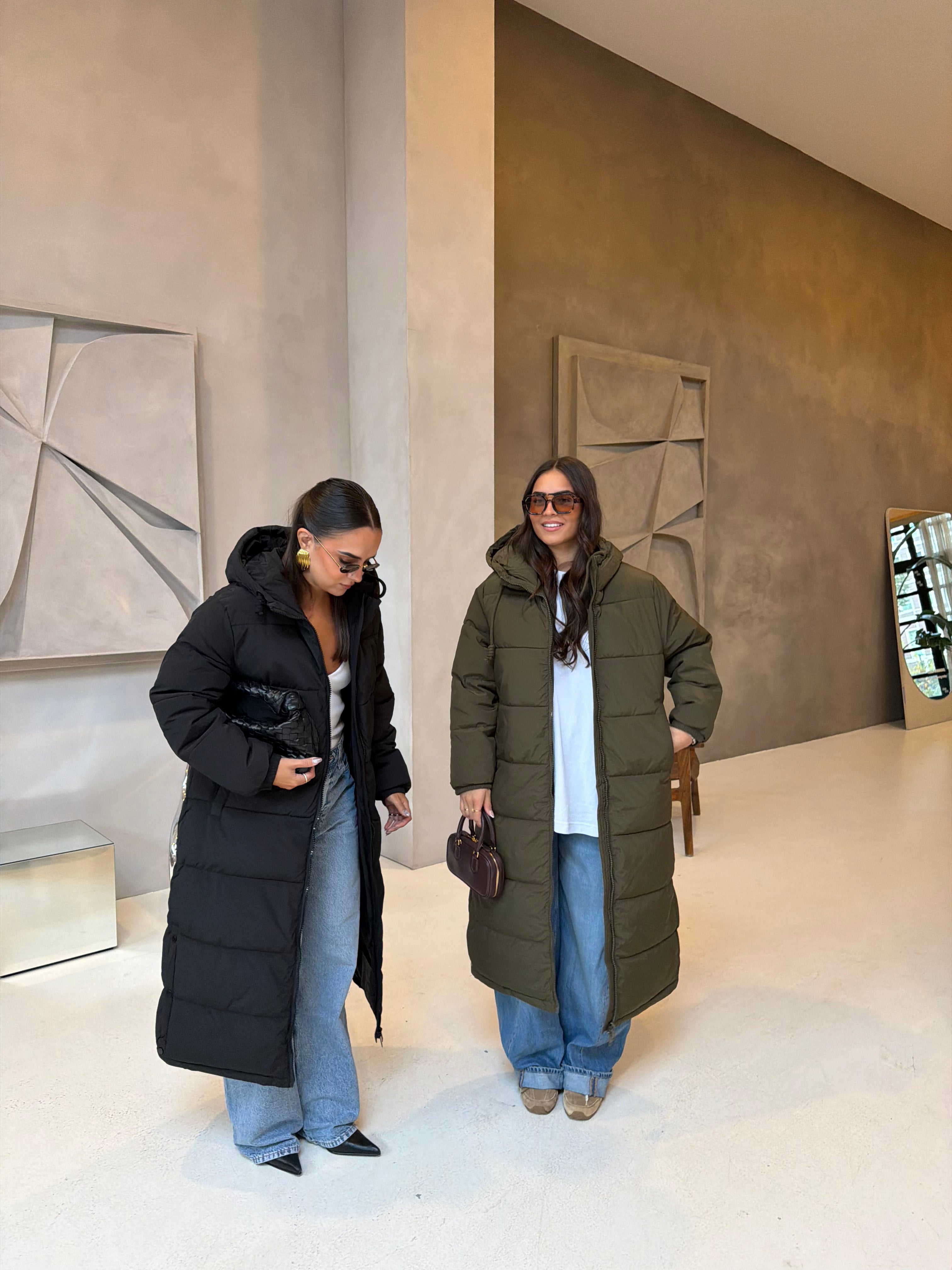 Doudoune DINA longue noir (J003-3)